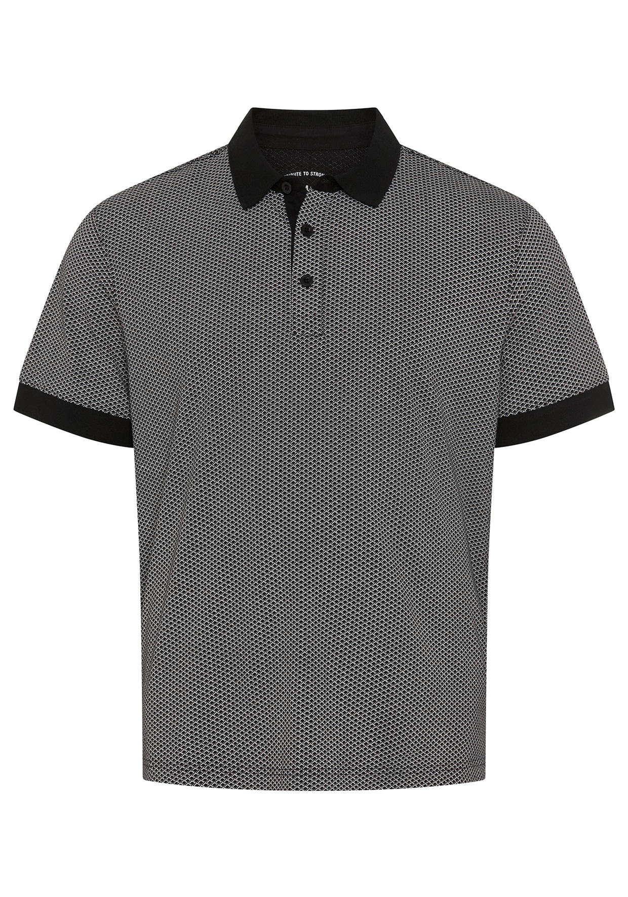 Man's World Plus Polo »auch in Grosse Grössen bis Gr. 7XL Ärmel-Fit« Regular Fit, Kurzarm, mit Seitenschlitzen, gemustert
