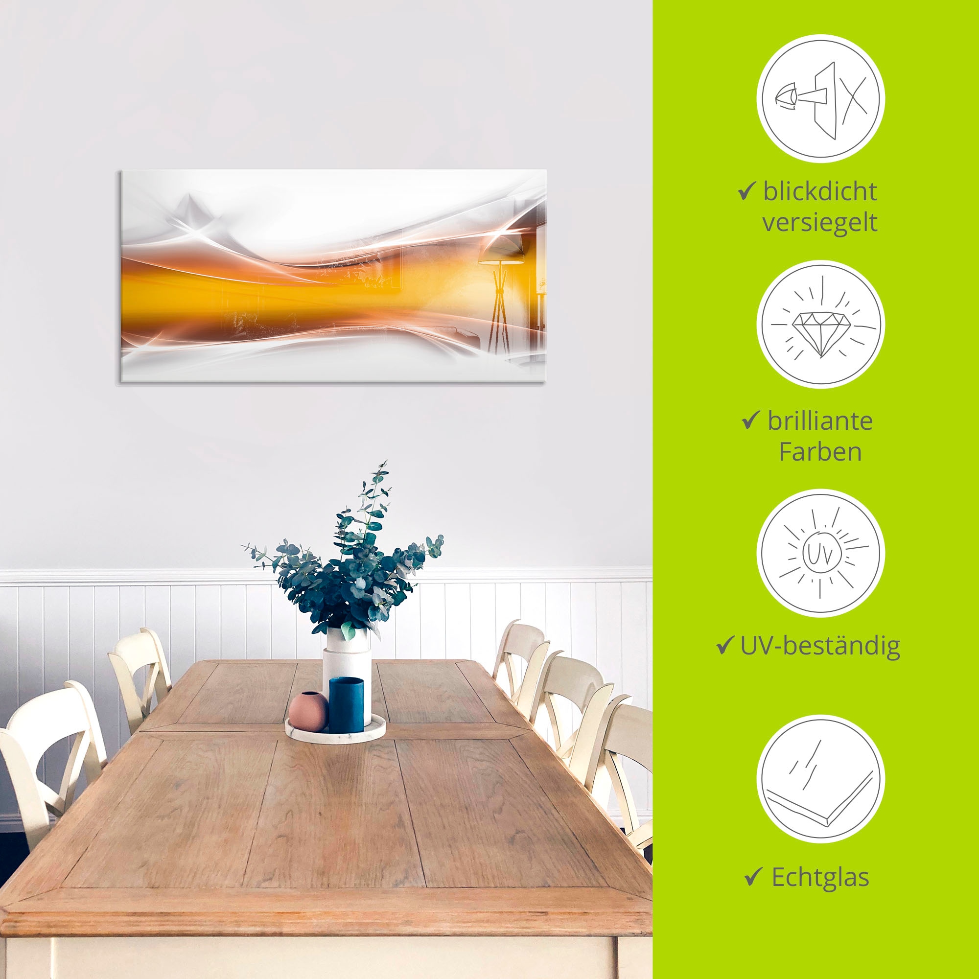 Artland Glasbild »Kreatives Element« Gegenstandslos 1 Stk. tlg. in verschiedenen Grössen