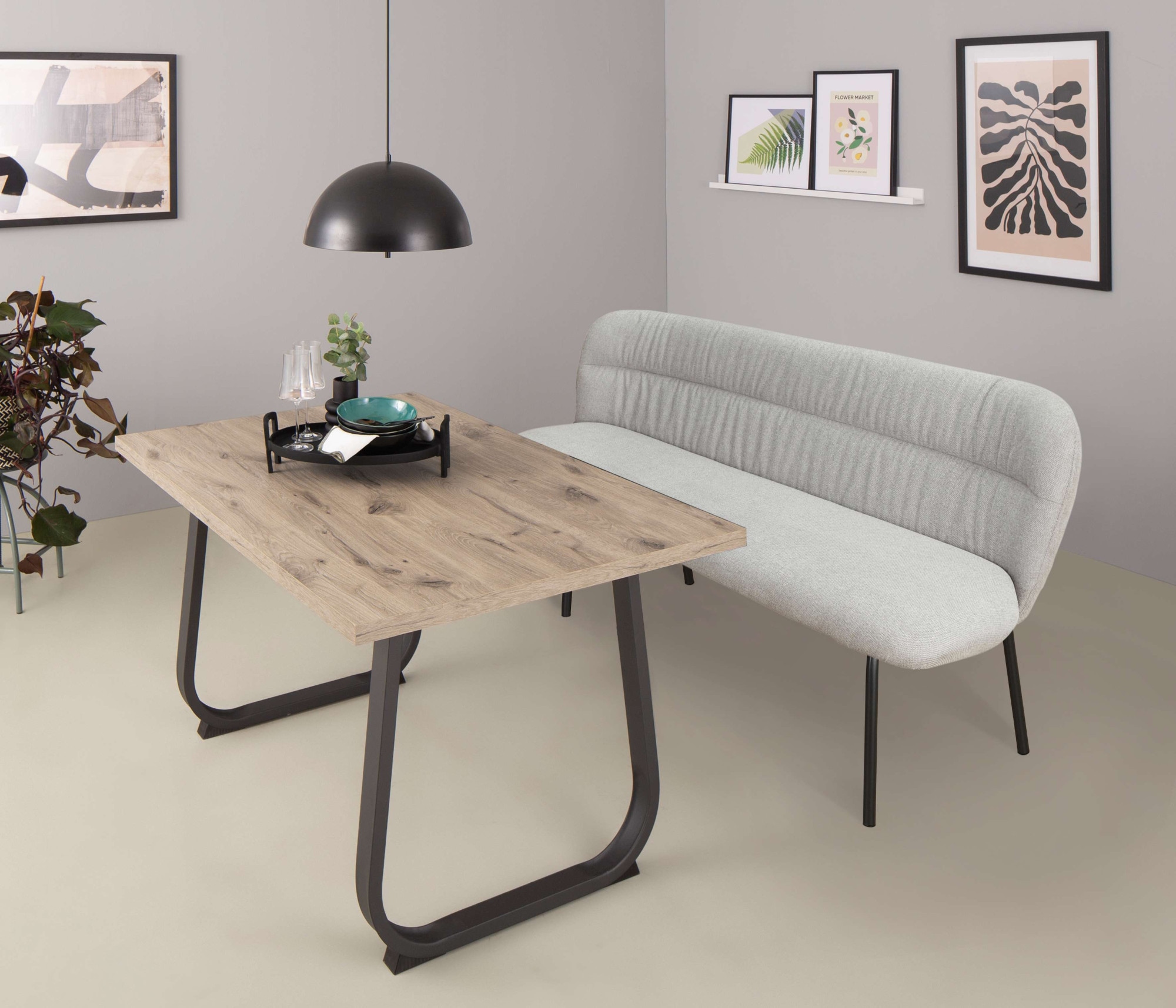 Home affaire Essbank »Marsin« mit Sitz und Rückenpolster