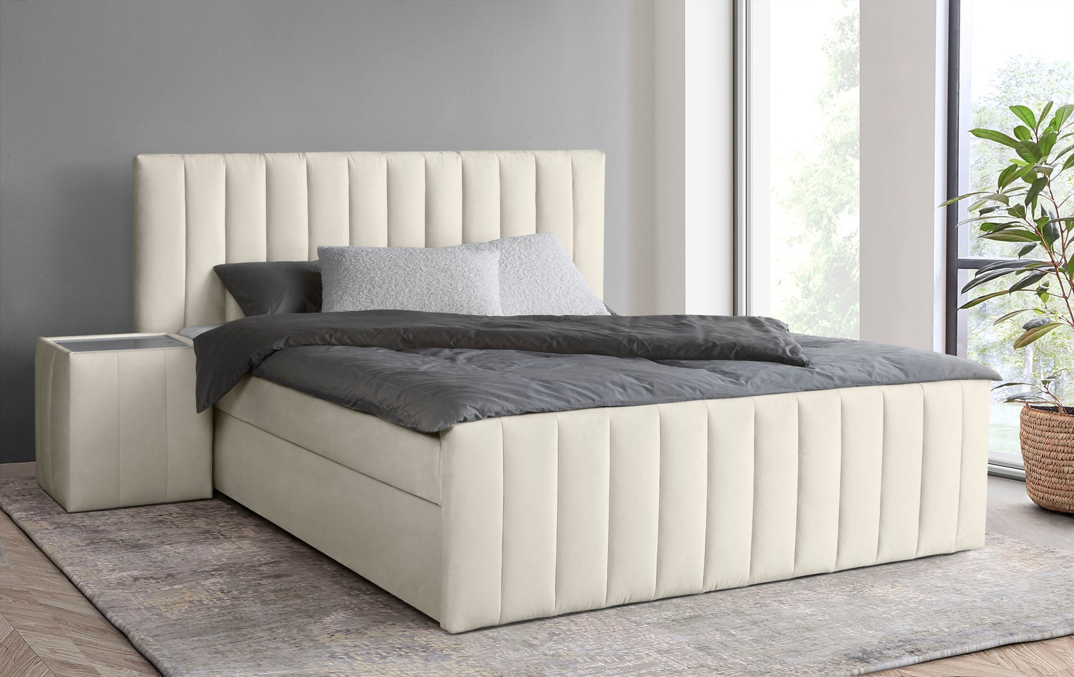 Home affaire Boxbett »Effy inkl. Bettkasten und Topper, erhältlich in der Breite 180x200cm« verschiedene Härtegrade wählbar