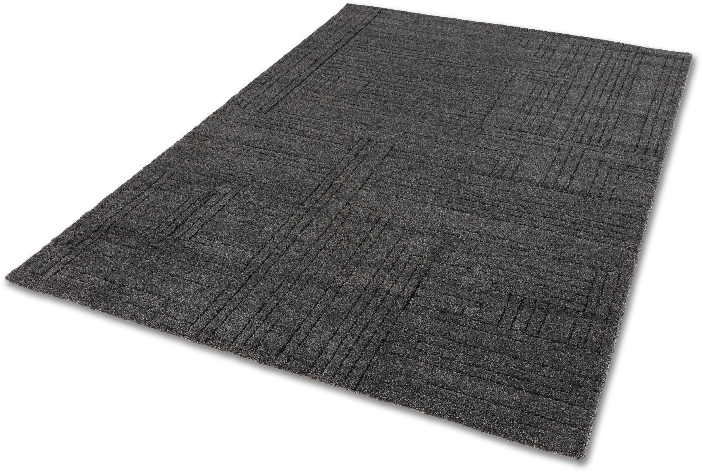 Image of SCHÖNER WOHNEN-Kollektion Teppich "Pure 6317-242" rechteckig 22 mm Höhe Kurzflor, Hoch Tief Struktur, Wohnzimmer, Schöner Wohnen Kollektion