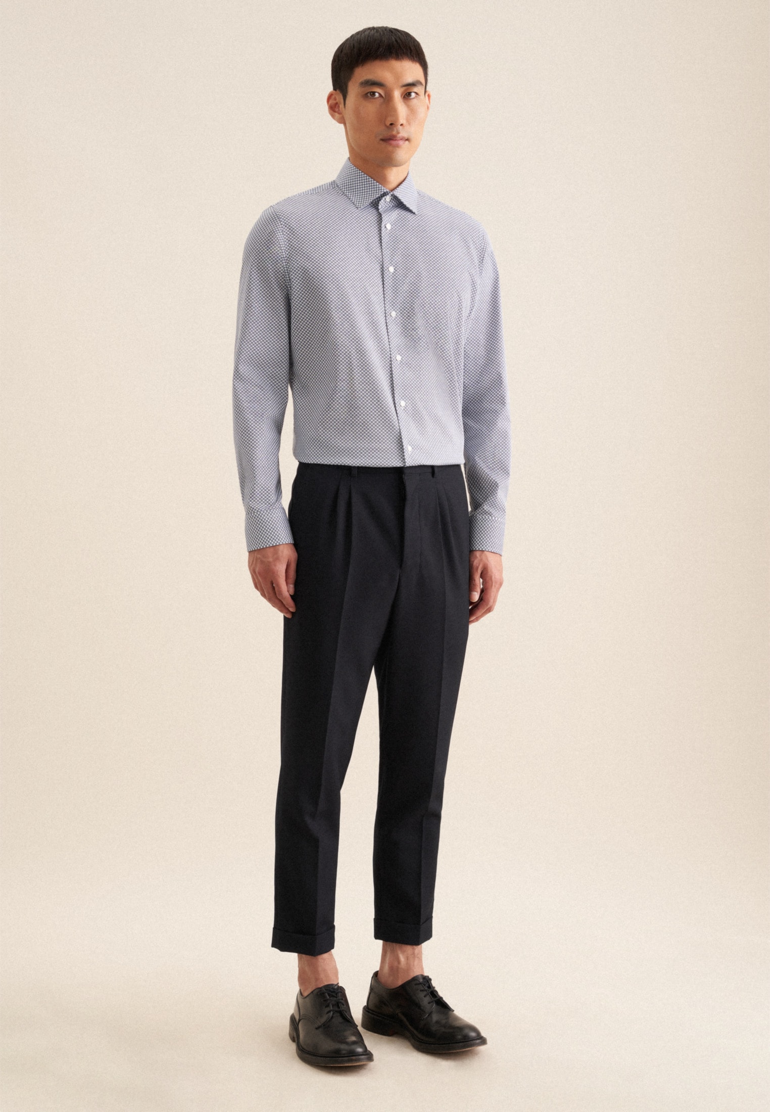 seidensticker Businesshemd »Slim« Slim Langarm Kentkragen Druck