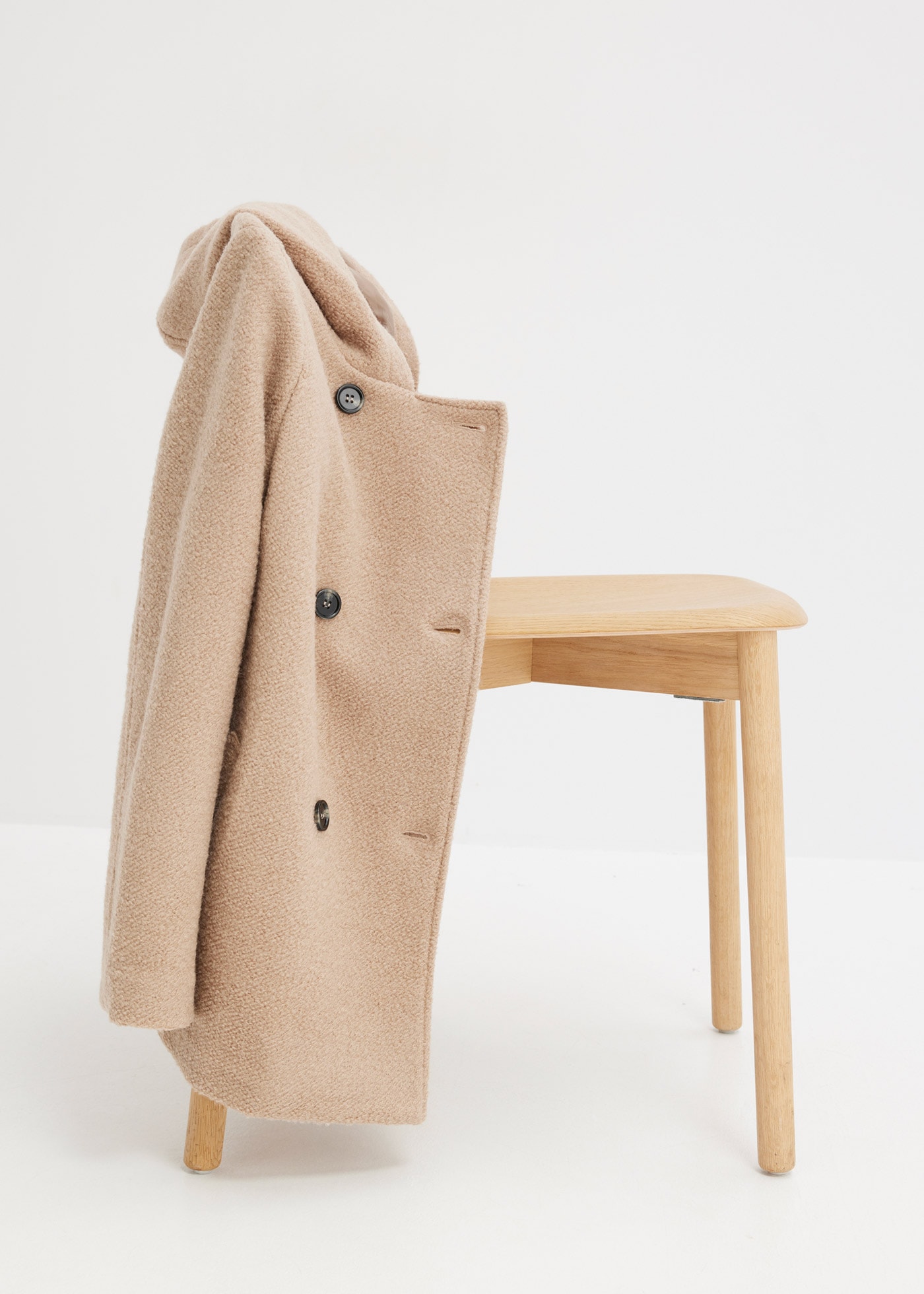 bonprix Caban moderner Look, aus kuscheligem Bouclé-Material, mit Kapuze