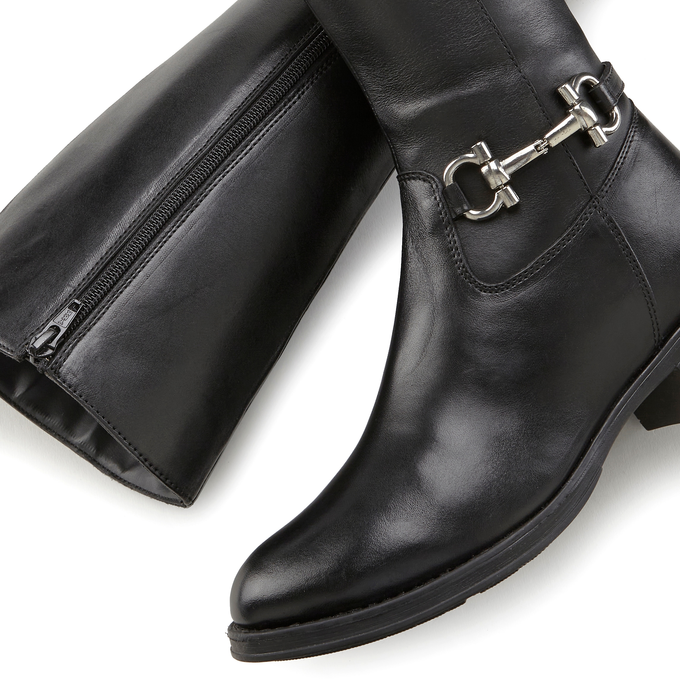 LASCANA Bottes »Stiefelette«  aus Leder mit Langschaft