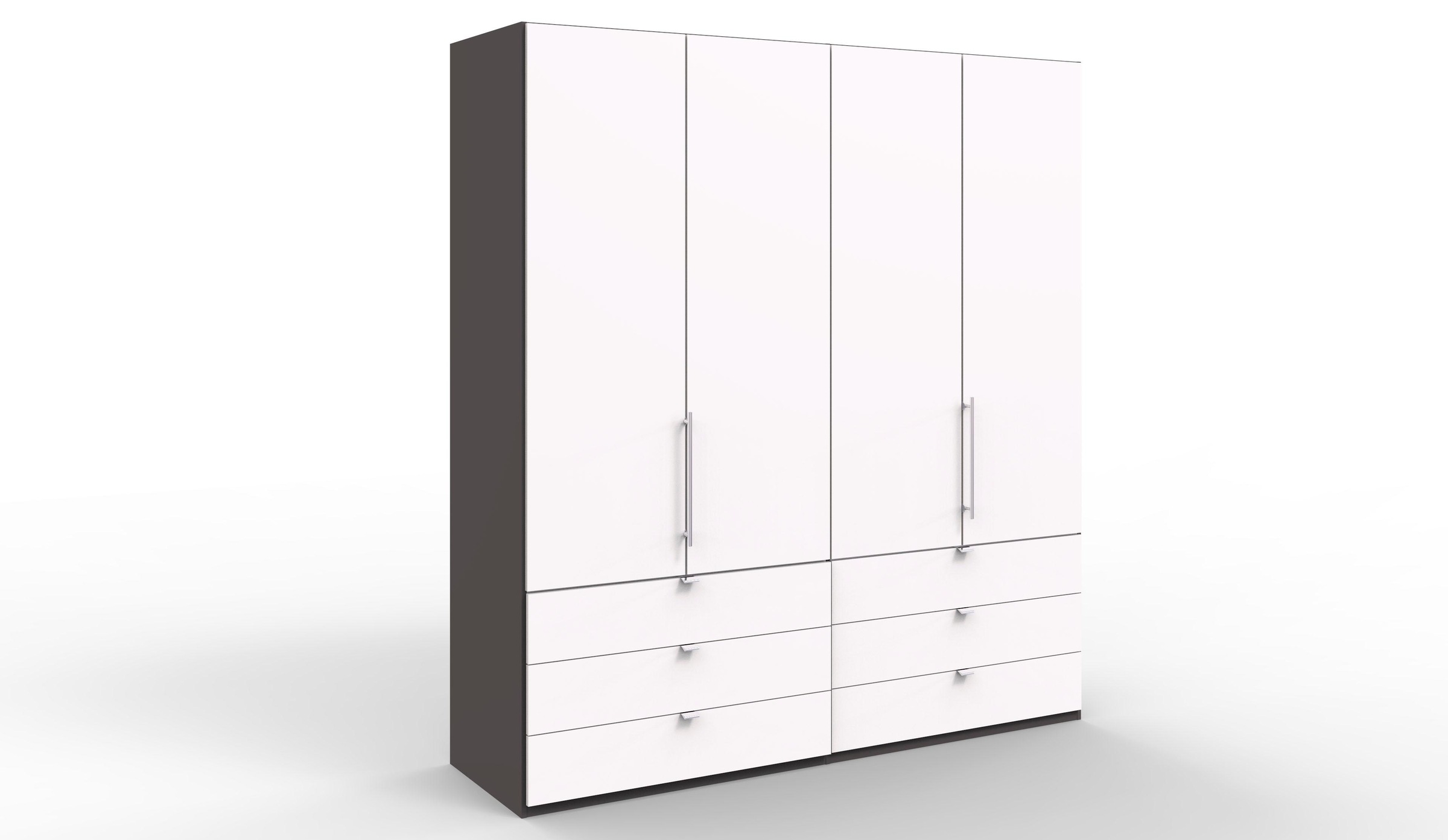 WIEMANN Armoire à portes pliantes »Loft, Kleiderschrank, Schrank, Wäscheschrank, mit Glasfront« 3 Breiten, 2 Höhen 216/236 cm auswählbar, MADE IN GERMANY,  inkl. gepämpften Schubkästen und Türen, mit Panoramaöffnung