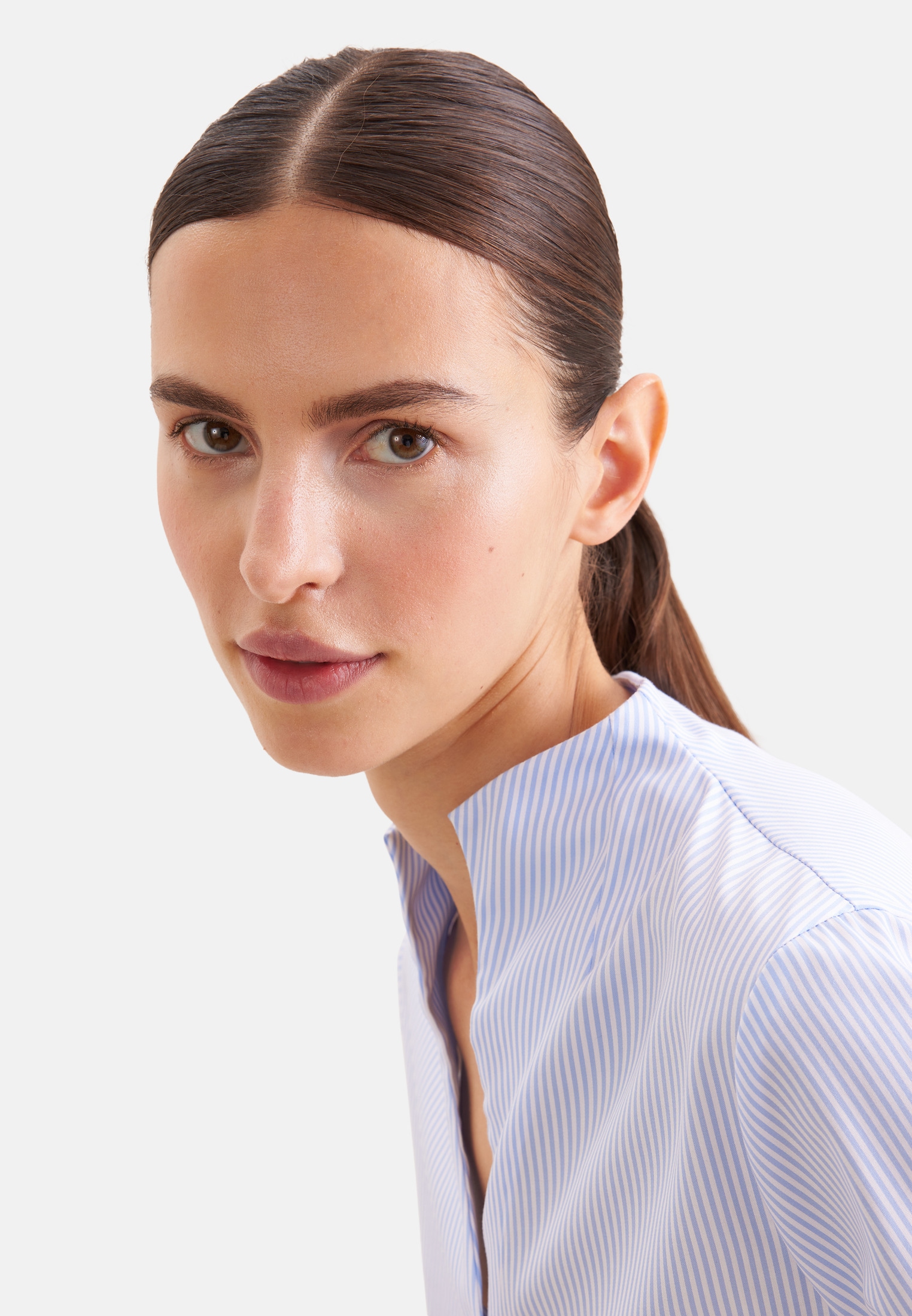 seidensticker Blouse classique Col montant 1/1 rayé