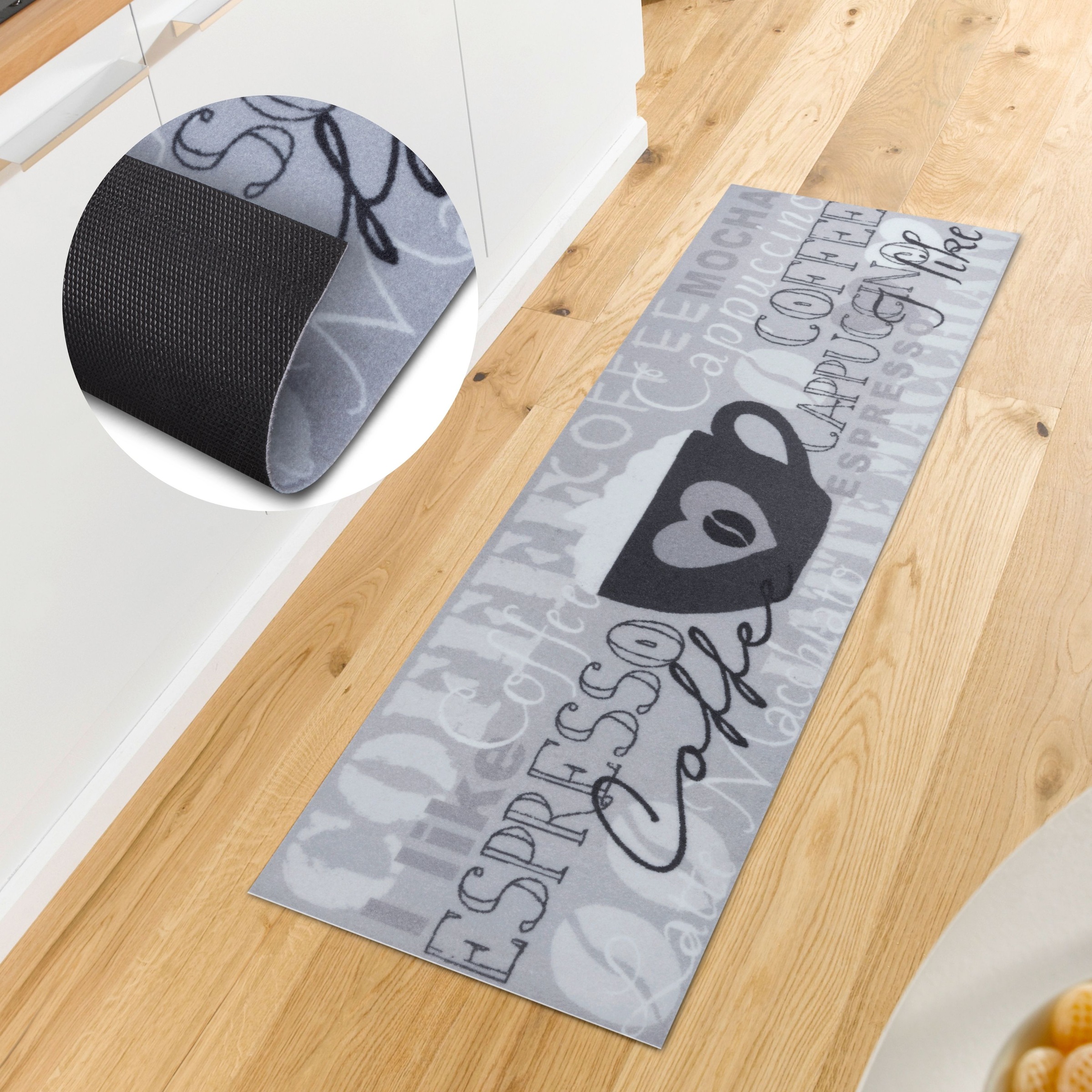 Image of HANSE Home Küchenläufer "I Like Espresso" rechteckig 3 mm Höhe Läufer, Rutschfest, Küchenteppich, Küche, Teppich, Pflegeleicht