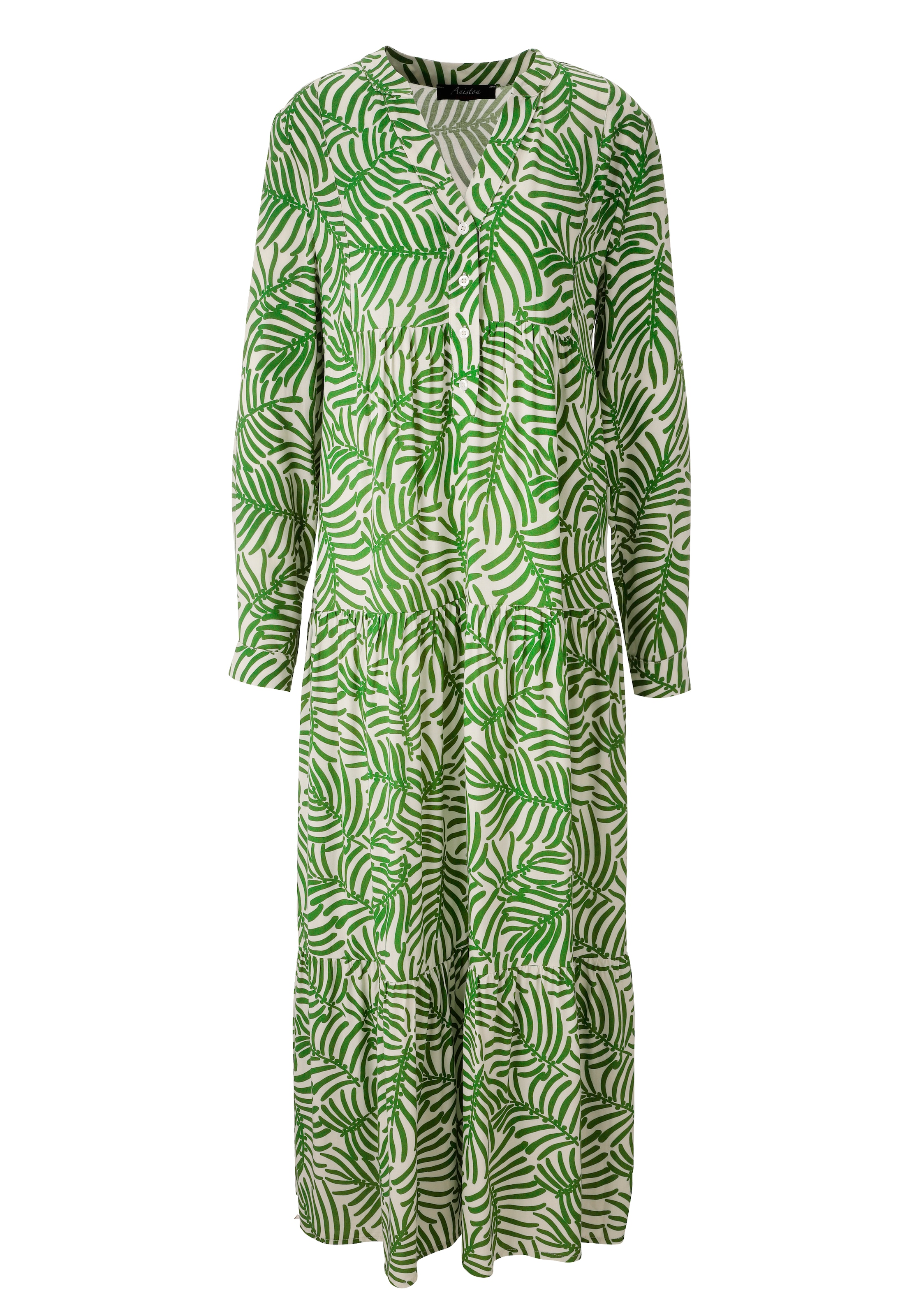 Aniston CASUAL Maxi robe mit grossflächigen, grafischen Blättern bedruckt - NEUE KOLLEKTION