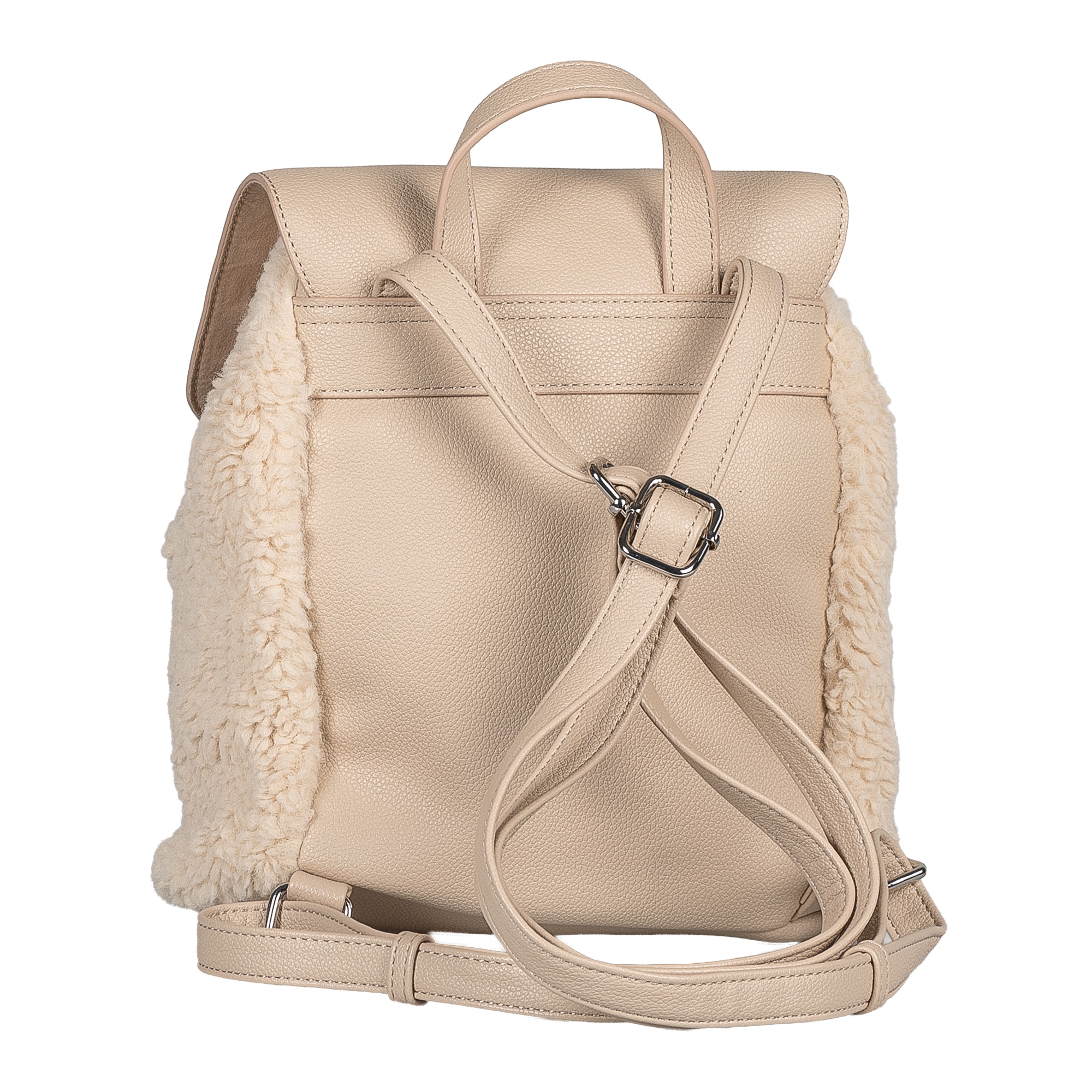 TOM TAILOR Sac à dos »Zelina« Damen Freizeitrucksack, Cityrucksack in Plüsch-Optik