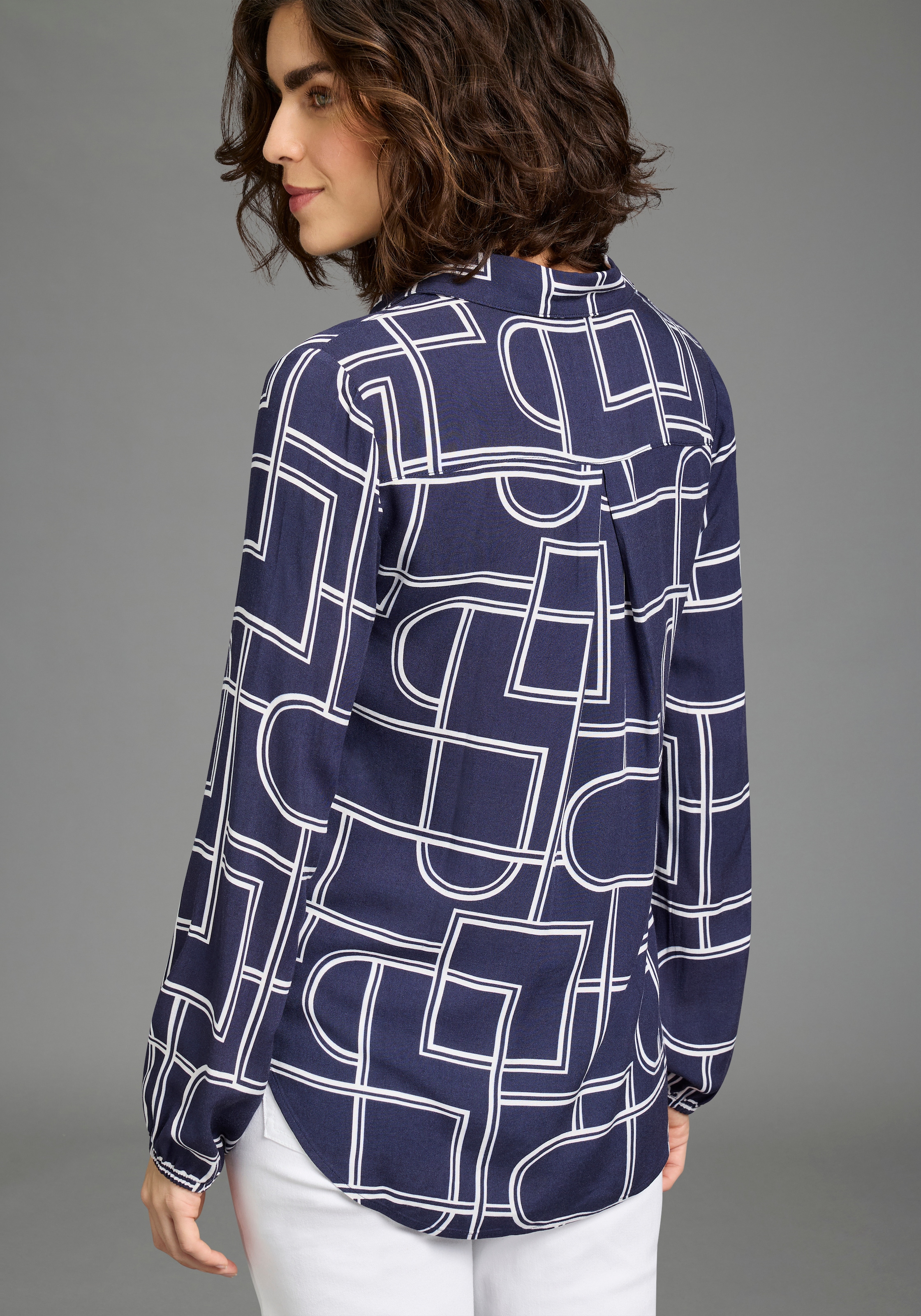 Laura Scott Longbluse mit Kontrasttape - NEUE KOLLEKTION