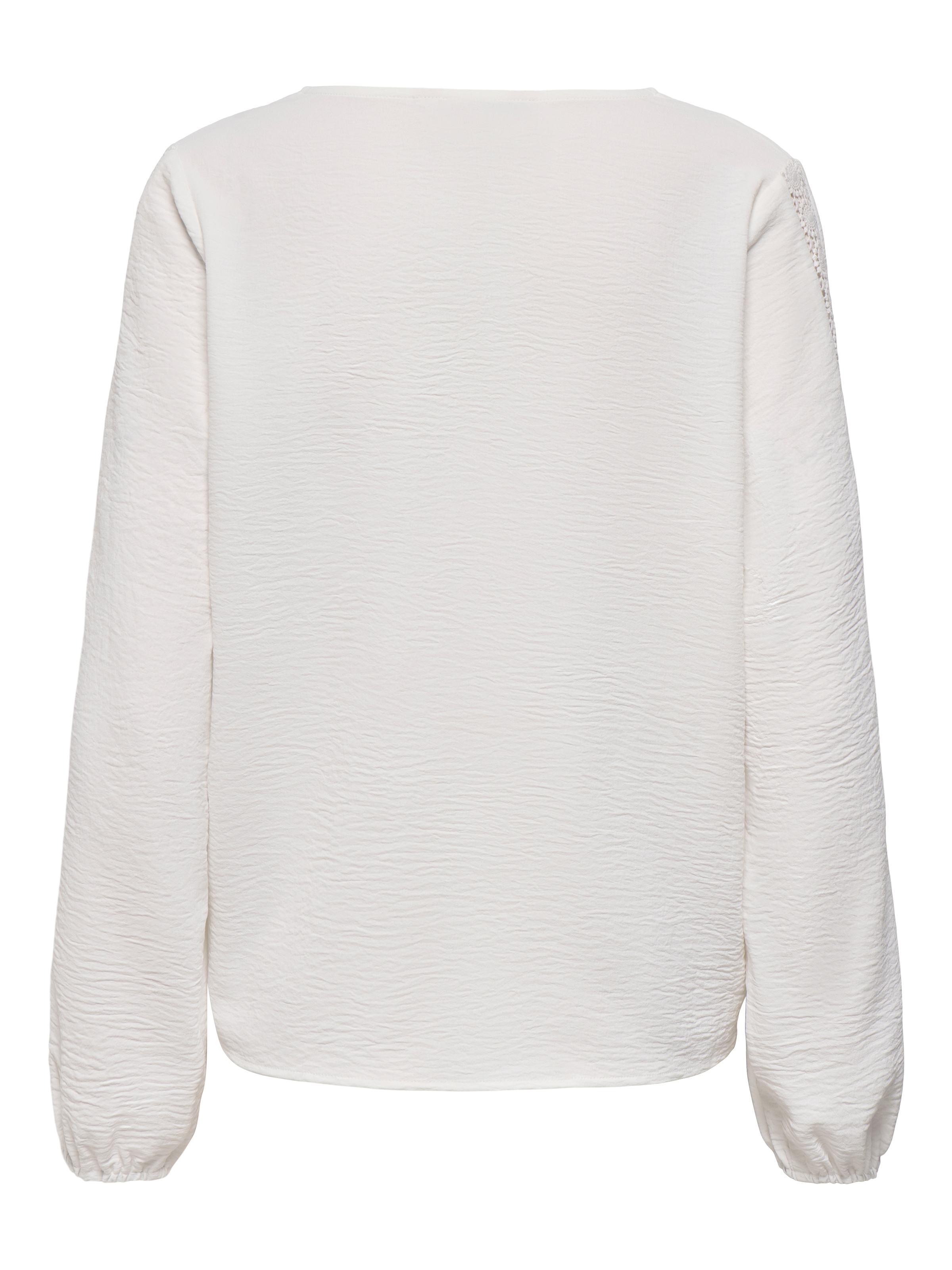 ONLY Blouse à manches longues »ONLGREGOR METTE LS LACE TOP WVN« Kunstfaser, regular fit, V-Ausschnitt, Regular Waist