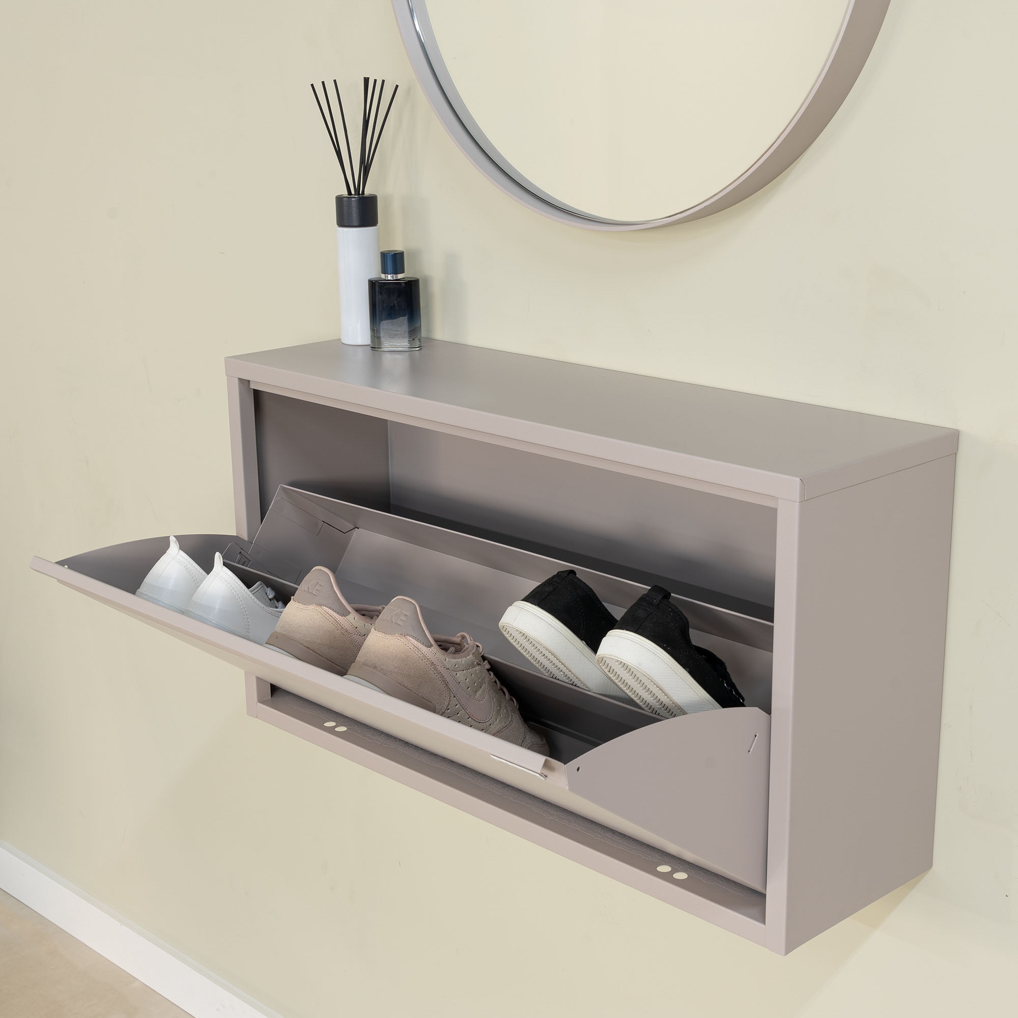 Spinder Design Armoire à chaussures »BILLY 1« armoire à chaussures en acier avec double compartiment
