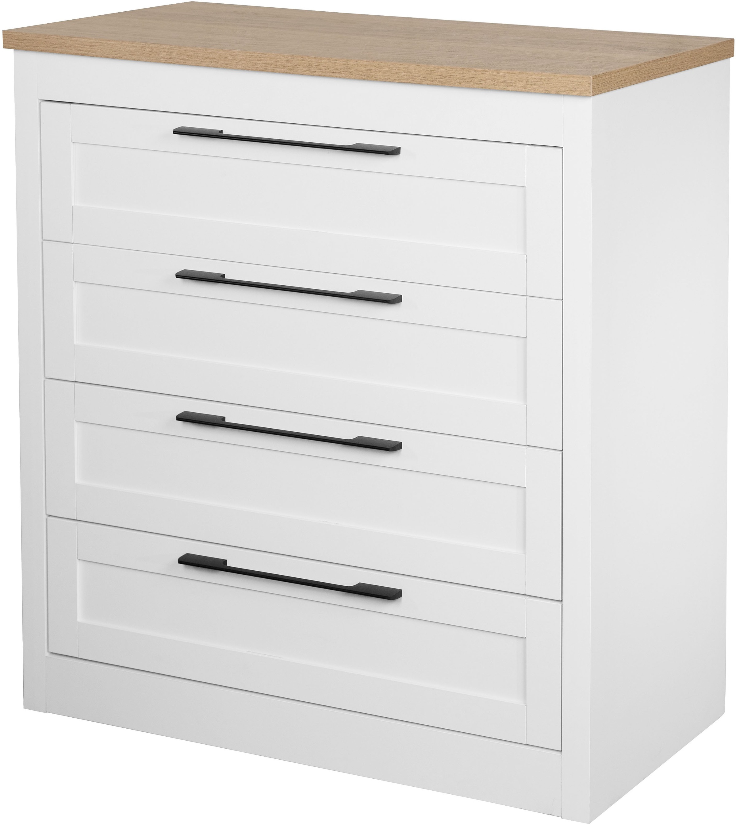 Image of GOODproduct Schubkastenkommode "Büsum Schlafzimmer Schrank Wäscheschrank" Sideboard mit 4 Schubladen im Landhaus Design Bestseller