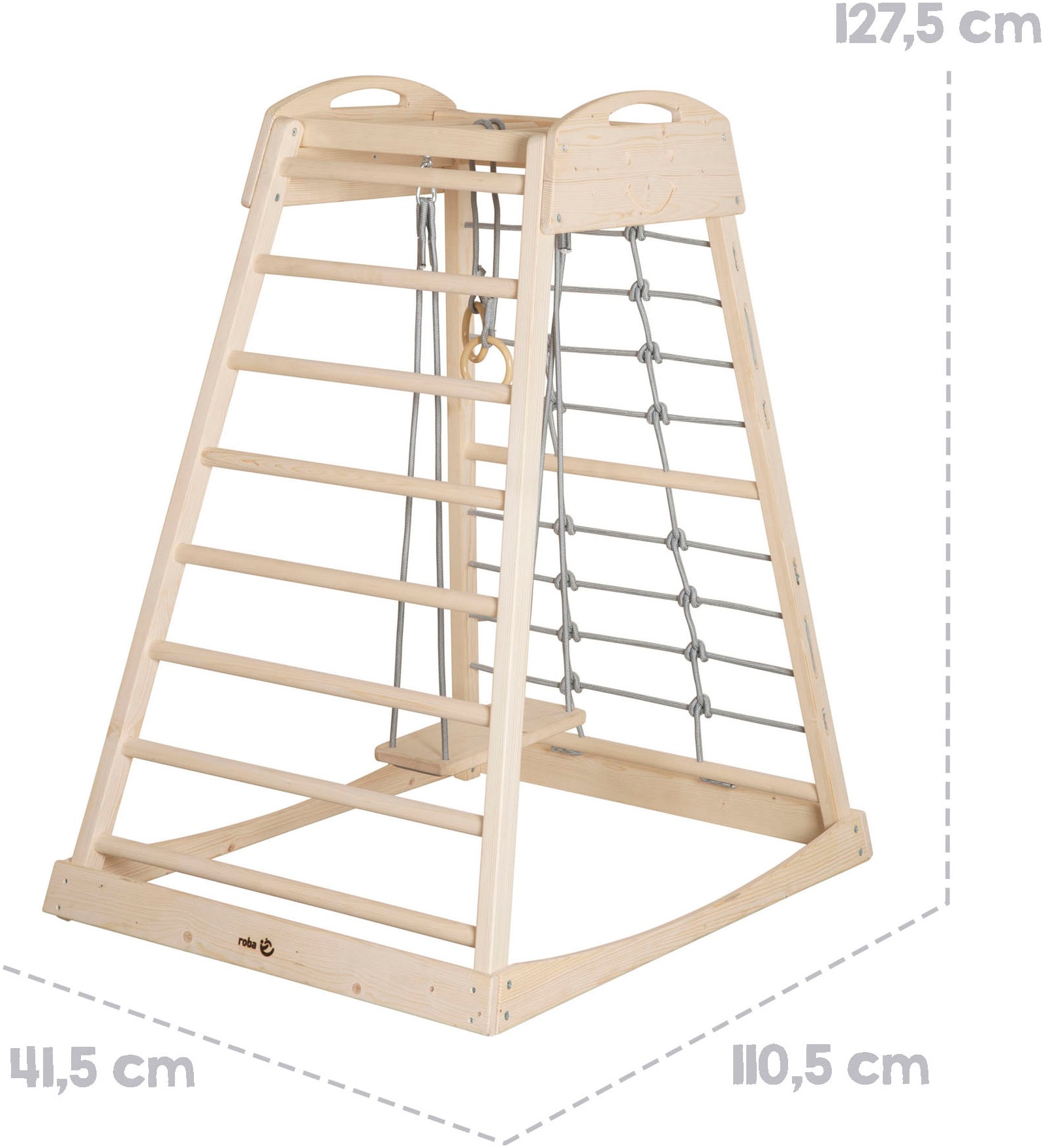 roba® Klettergerüst »Montessori Indoor Spielturm« Belastbar bis 70 kg
