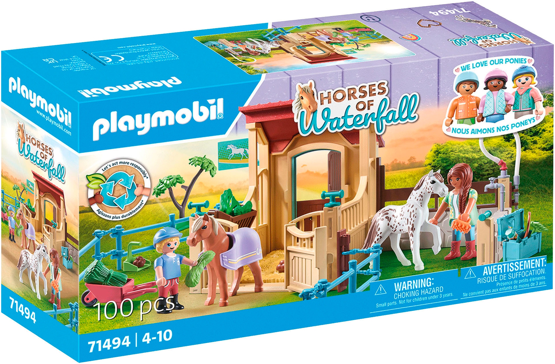 Playmobil® Konstruktions-Spielset »Reitstall (71494), Horses of Waterfall«, (100 St.), Made in...