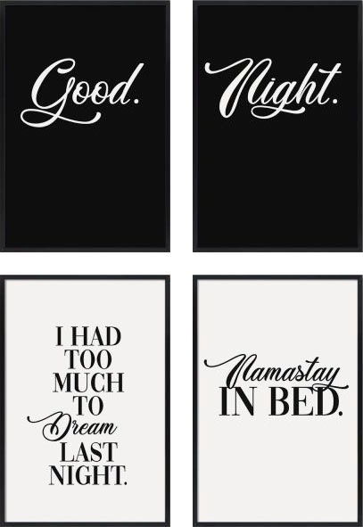 Image of Reinders! Kunstdruck »Good night - Premium Poster 4er Set«, (Set) bei Ackermann Versand Schweiz