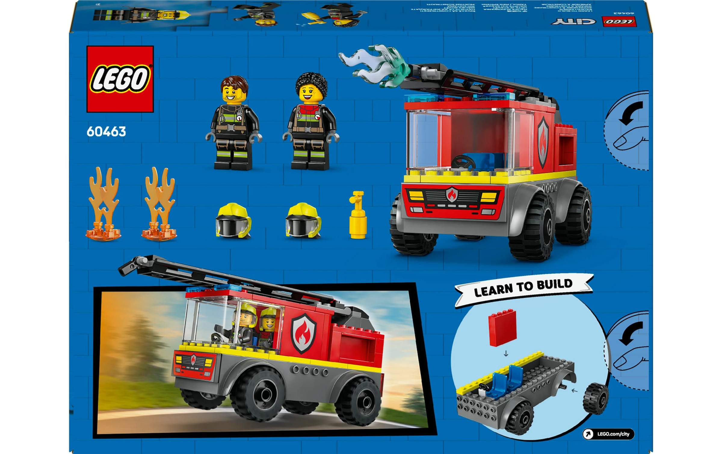 LEGO® Spielbausteine »City Feuerwehrleiterfahrzeug 60463«, (82 St.)