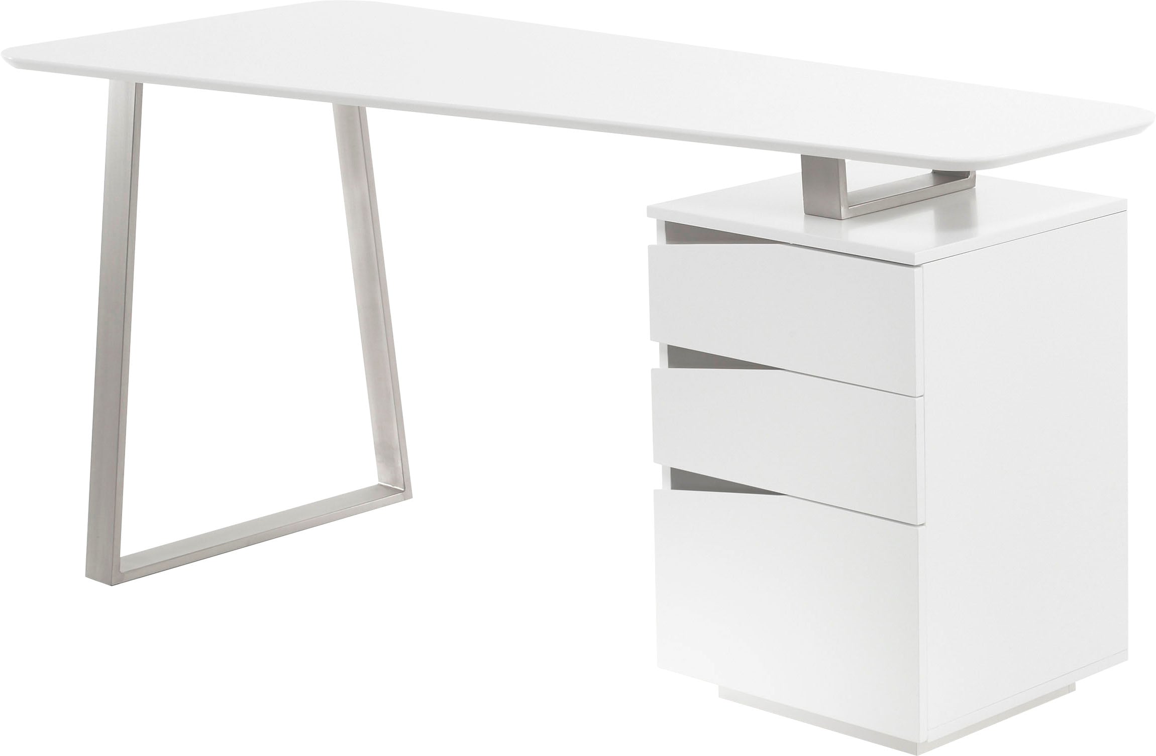 mit lackiert, cm kaufen weiss »Tori«, jetzt Breite furniture Schreibtisch MCA 3 Schubladen, matt 150