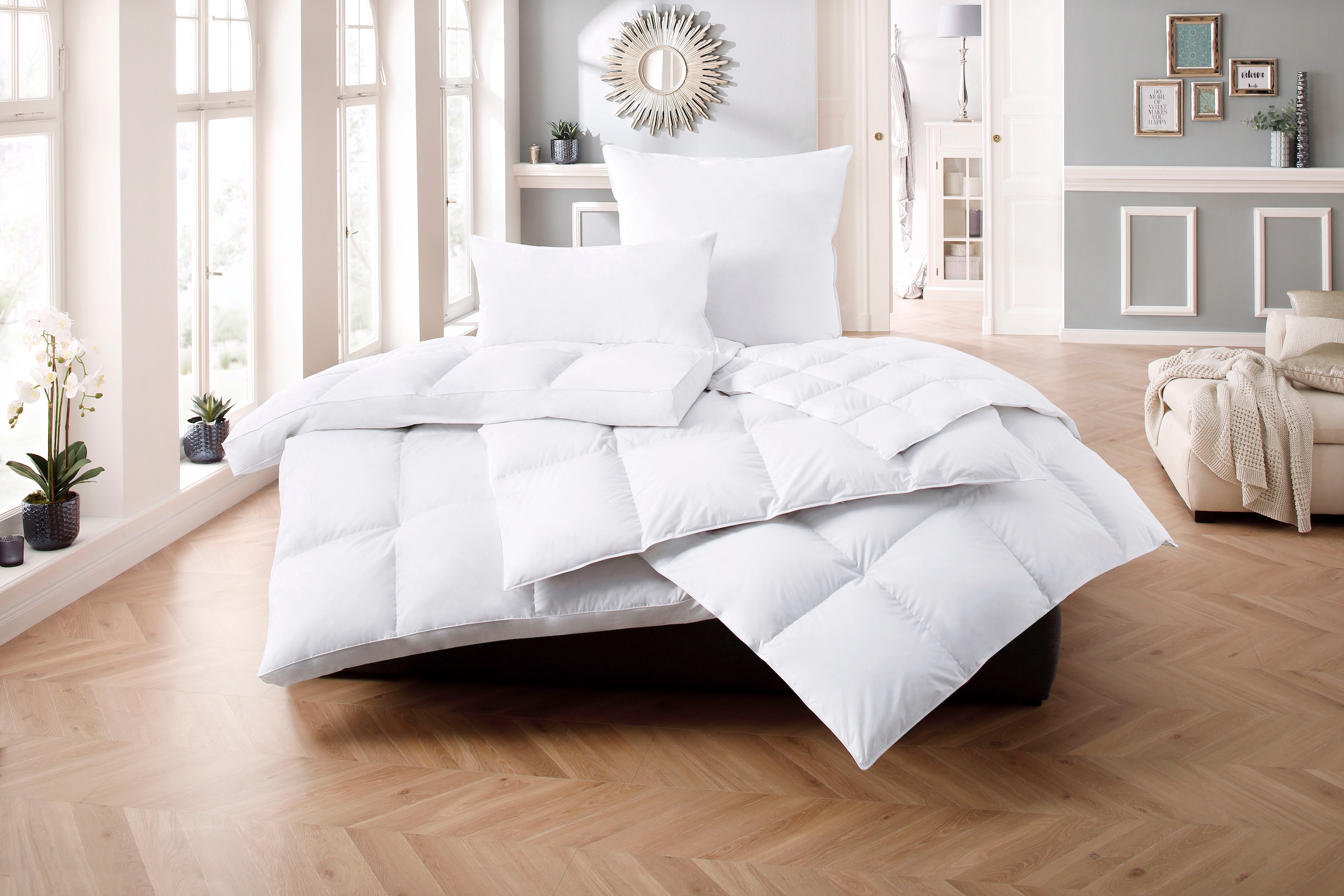 Image of GOODproduct Daunenbettdecke "Loftet, Bettdecke 135x200, 155x220 cm und weitere Grössen" polarwarm Füllung 90Daunen10Federn 1 Stk. tlg. Bettdecken, Sommer, Winter, Decke ist Made in Green zertifiziert