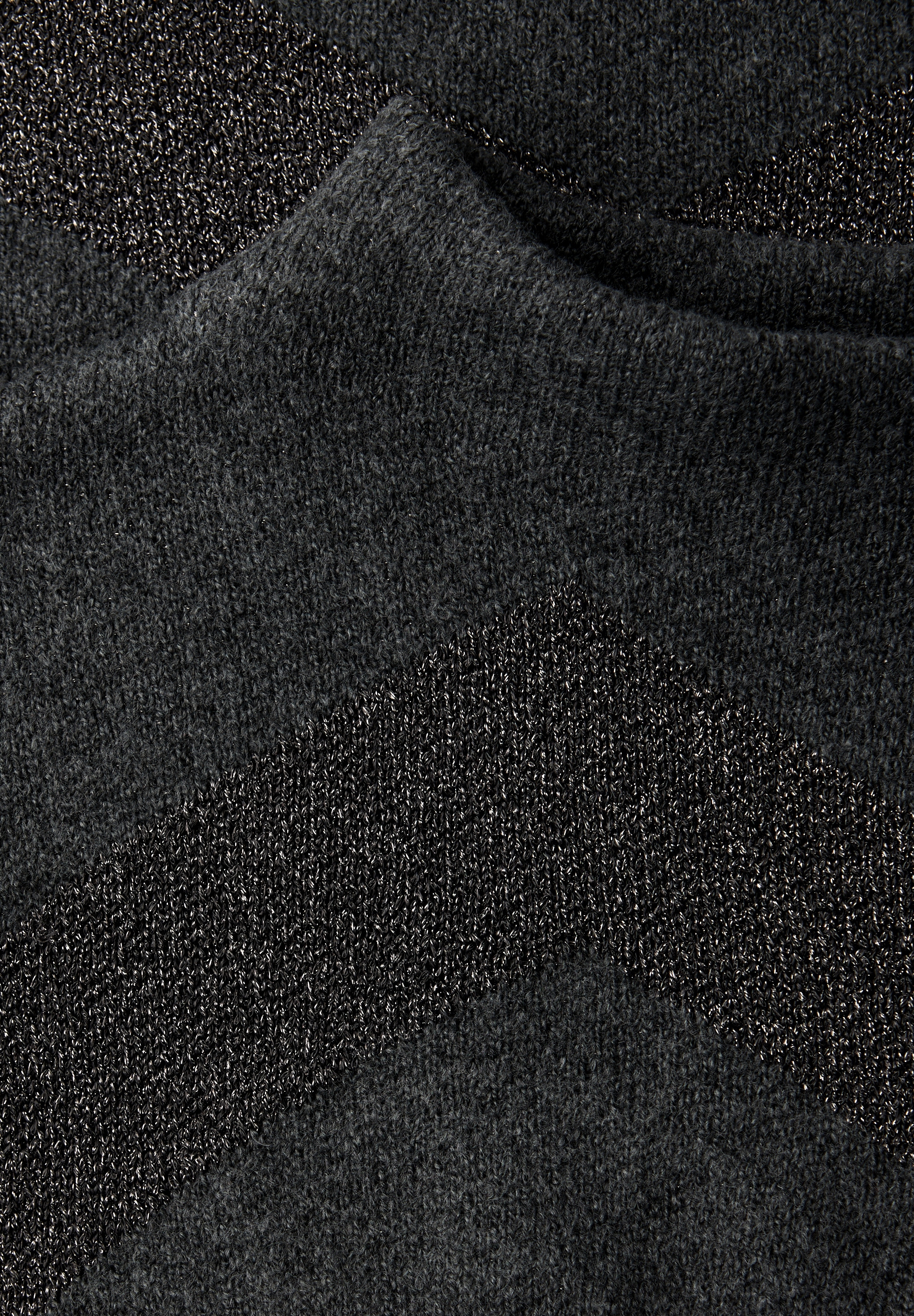 STREET ONE Pull à col montant mit Glitzerdetails und grafischem Muster