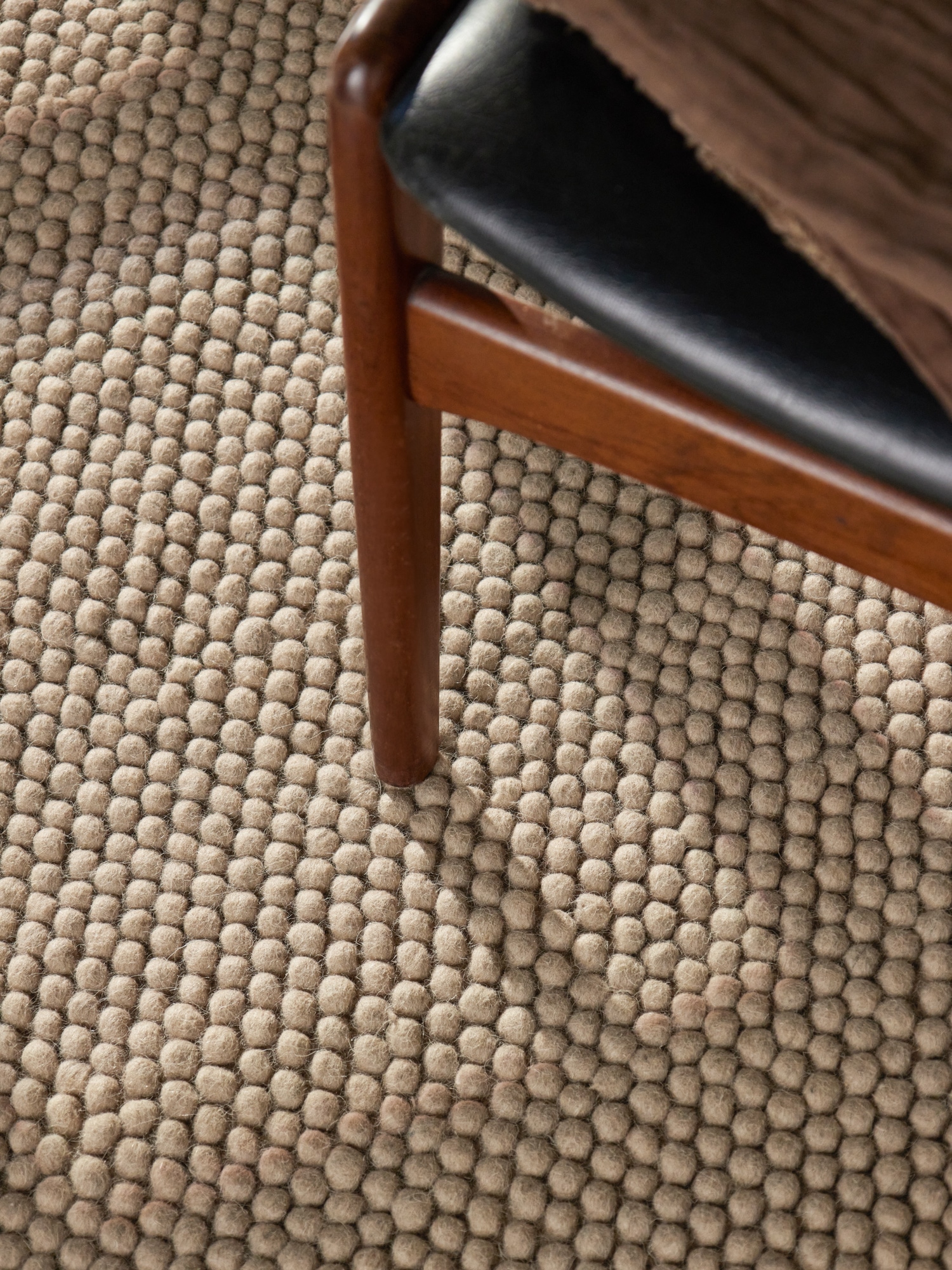 Ted Baker Wollteppich »Diana« rund 16 mm Höhe Wolle, Natur, Handgemacht, Wohnzimmer, Esszimmer, Schlafzimmer, Skandi