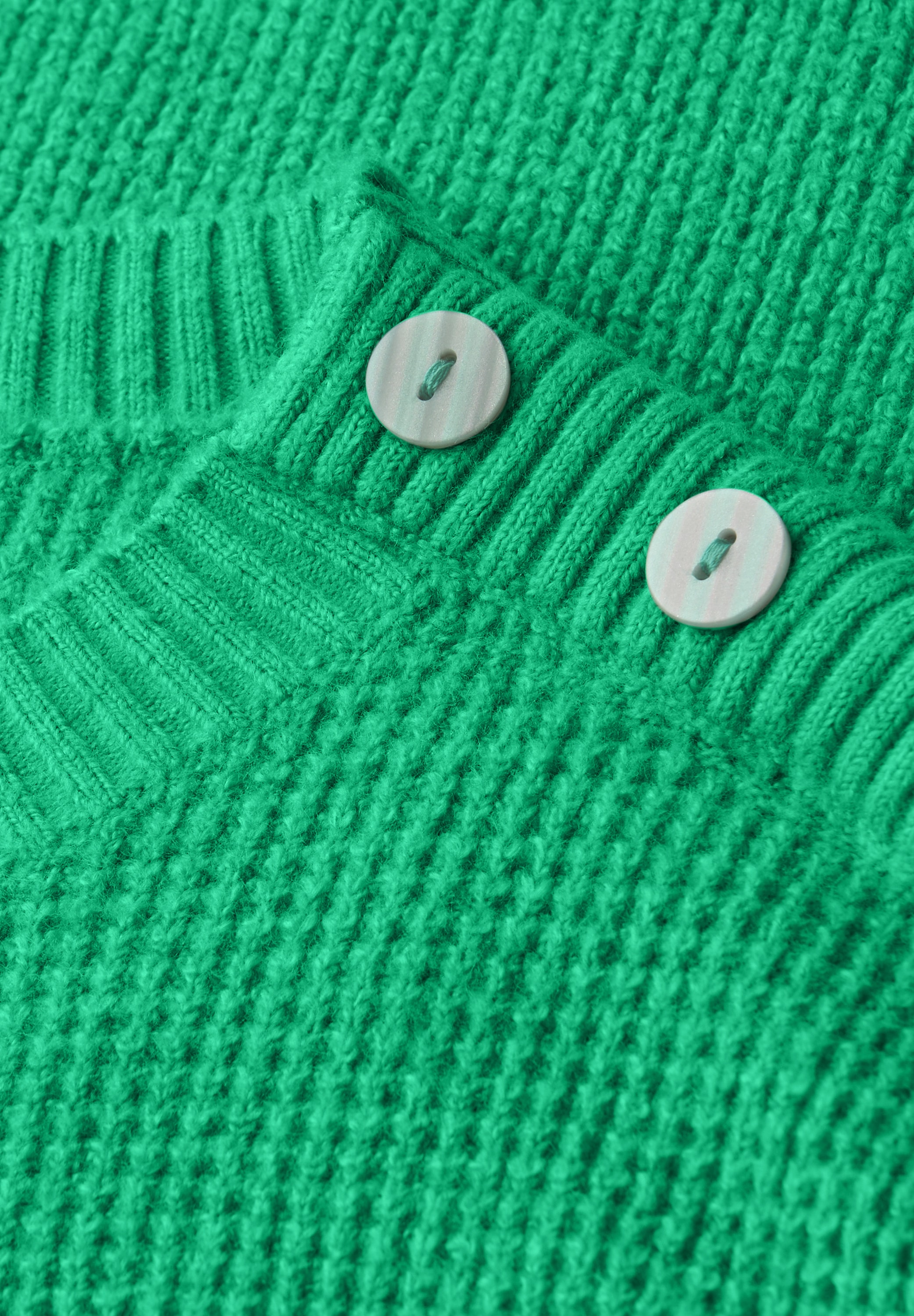 STREET ONE Pull en tricot mit Knopfdetail