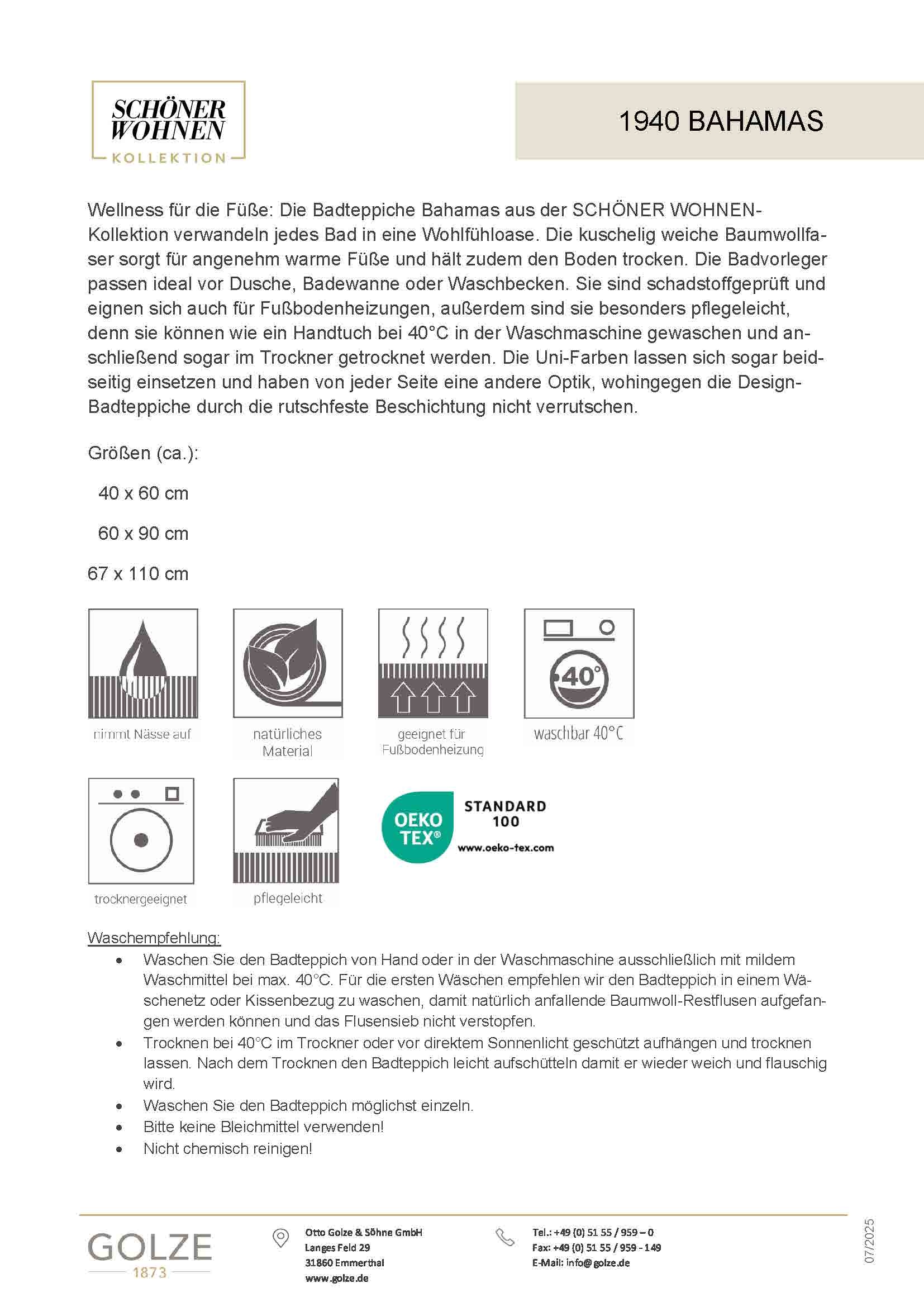 ASTRA Chemin de cuisine »Miabella 1669« Rectangulaire 7 mm Höhe waschbar