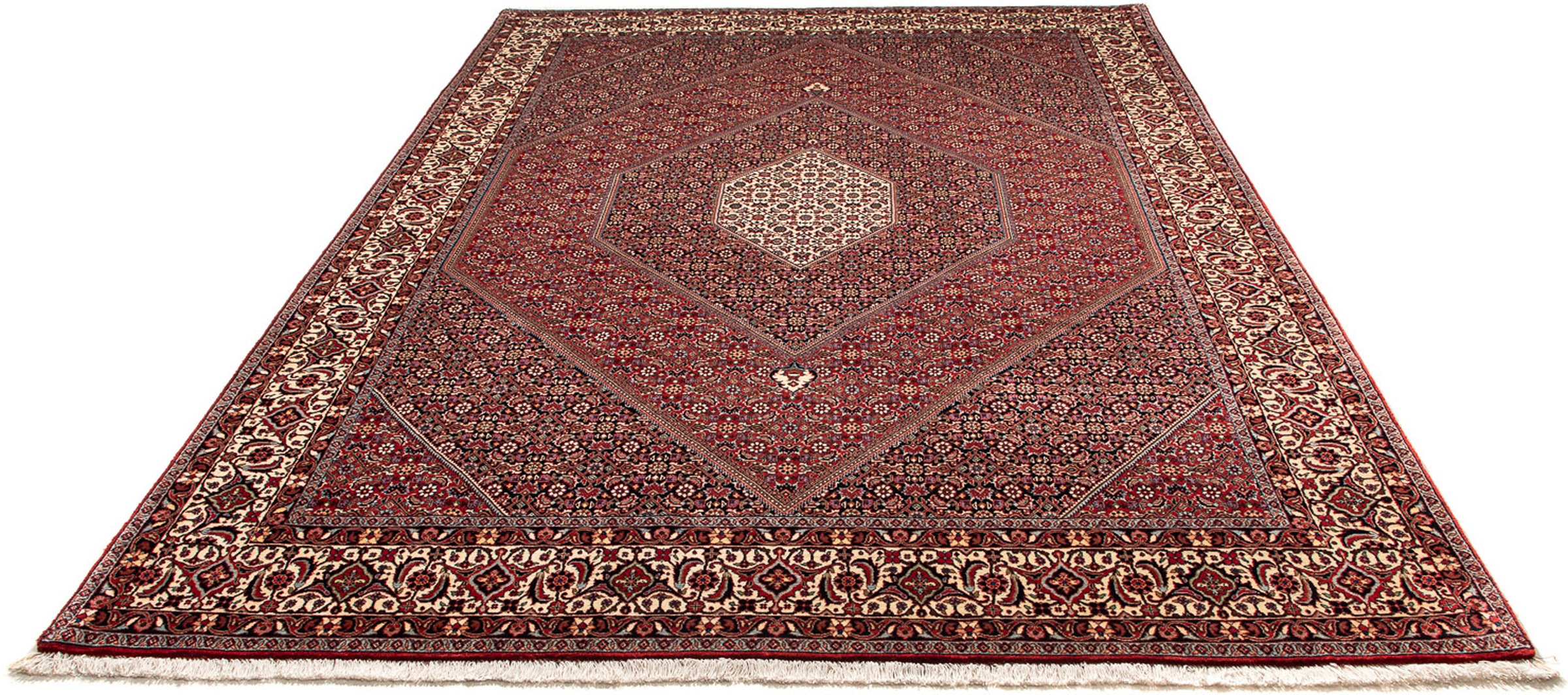 Image of morgenland Orientteppich »Perser - Bidjar - 307 x 205 cm - dunkelrot«, rechteckig, 15 mm Höhe, Wohnzimmer, Handgeknüpft, Einzelstück mit Zertifikat bei Ackermann Versand Schweiz