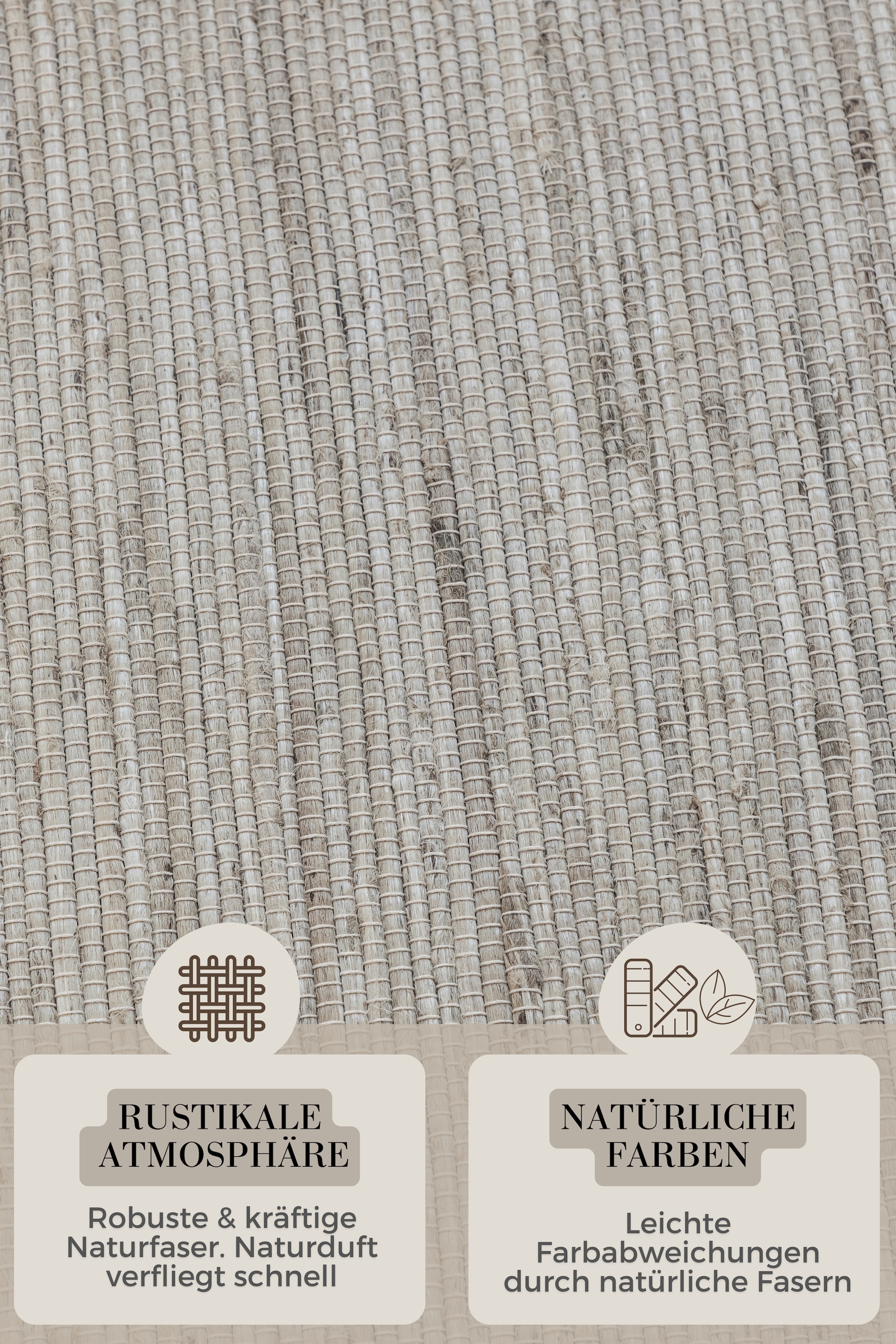 HANSE Home Tapis »Dhaka Juteteppich« Rectangulaire 5 mm Höhe Läufer, handgewebt, Jute, Wolle, Natur, Wohnzimmer, Flur, Klassisch