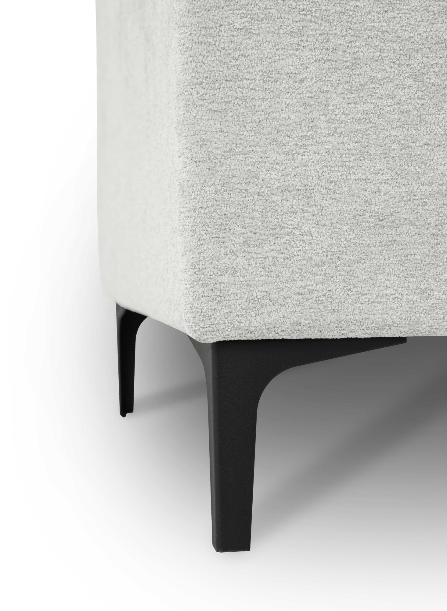 Places of Style 2-Sitzer »Kompaktsofa Oland, Struktur, Flachgewebe, Luxus-Microfaser, Boucle«, 164 cm, Wellenunterfederung, Skandi-Design, Metallfüsse