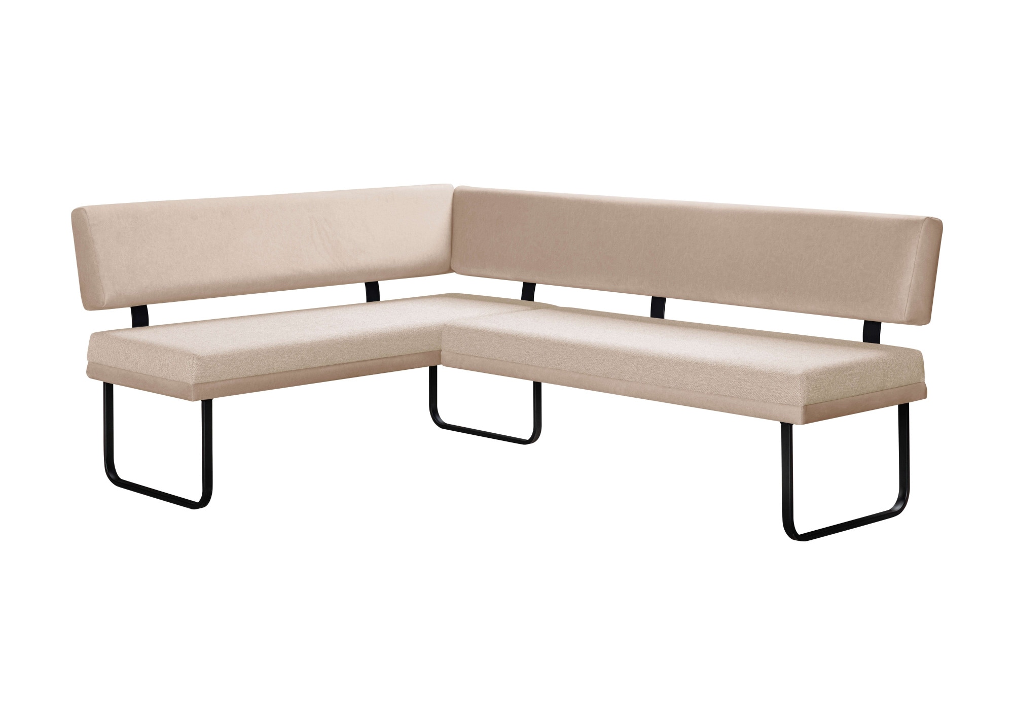 GOODproduct Eckbankgruppe »Gabi Essecke, Sitzgruppe, Eckbankgruppe, Küchenbankgruppe« Set, 4tlg, 4 tlg. tlg. Gestell aus matt-schwarzem Flachmetall, stabil, 2-Stoff-Design