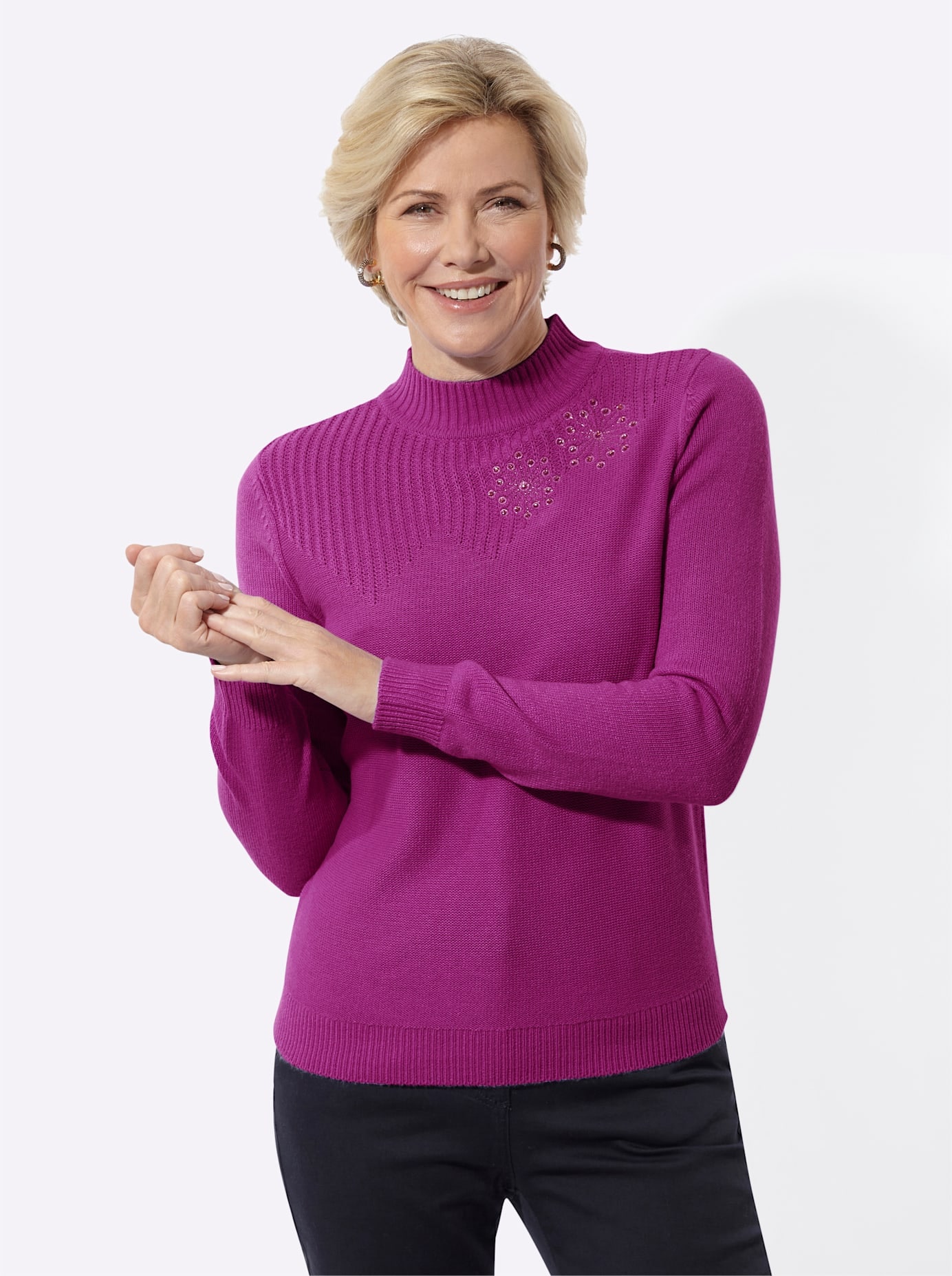 Classic Basics Strickpullover "Stehkragen-Pullover"