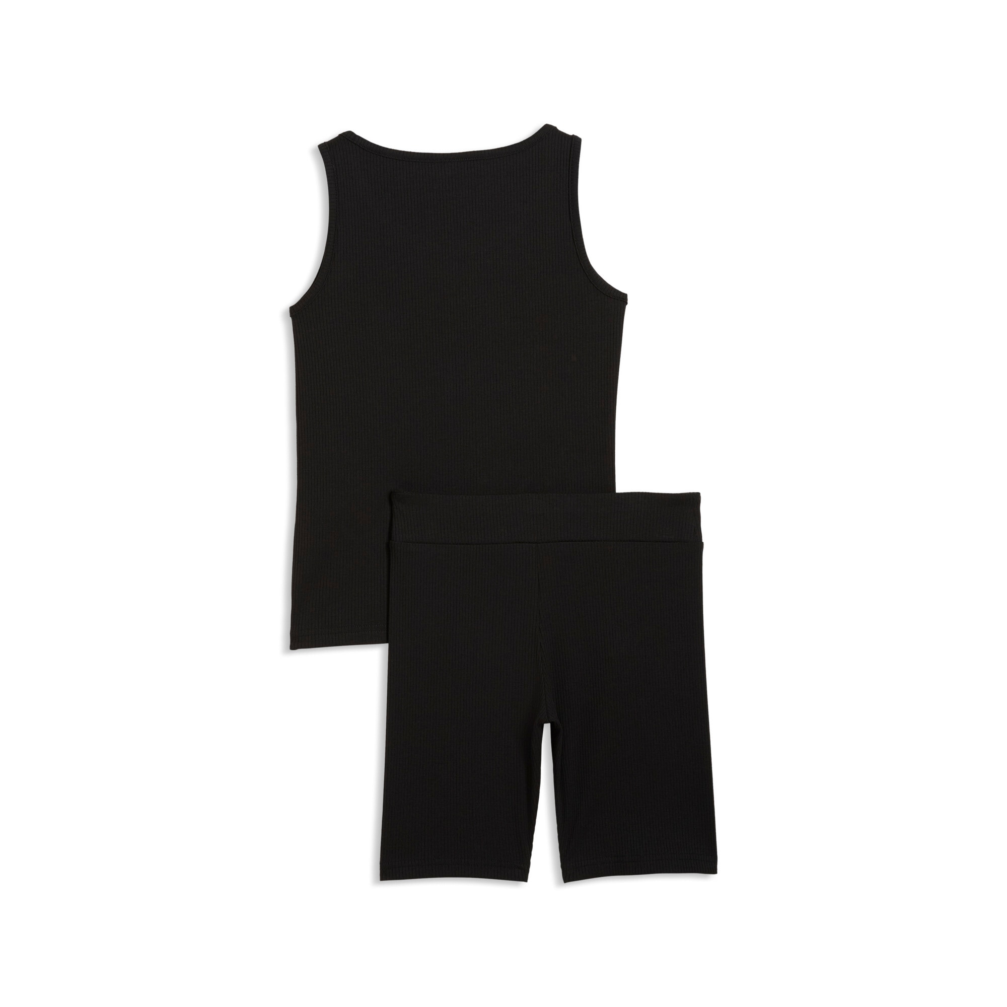 PUMA Trainingsanzug »ESS ELEVATED RIB TANK AND SHORT LEGGINGS SET G« 2 tlg. für Teens, Slim Fit, ohne Kapuze