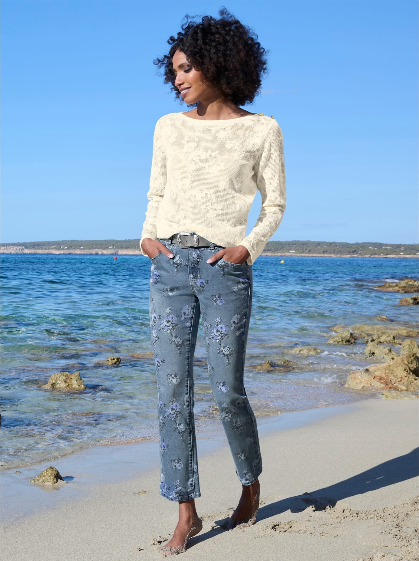 Image of heine Langarmshirt "Spitzenshirt" 1 Stk.