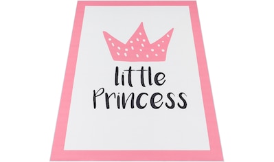 Prinzessin Lillifee Kinderteppich »LI-114«, rechteckig, bedruckter Stoff,  Motiv Krone, weiche Microfaser, Kinderzimmer bequem kaufen