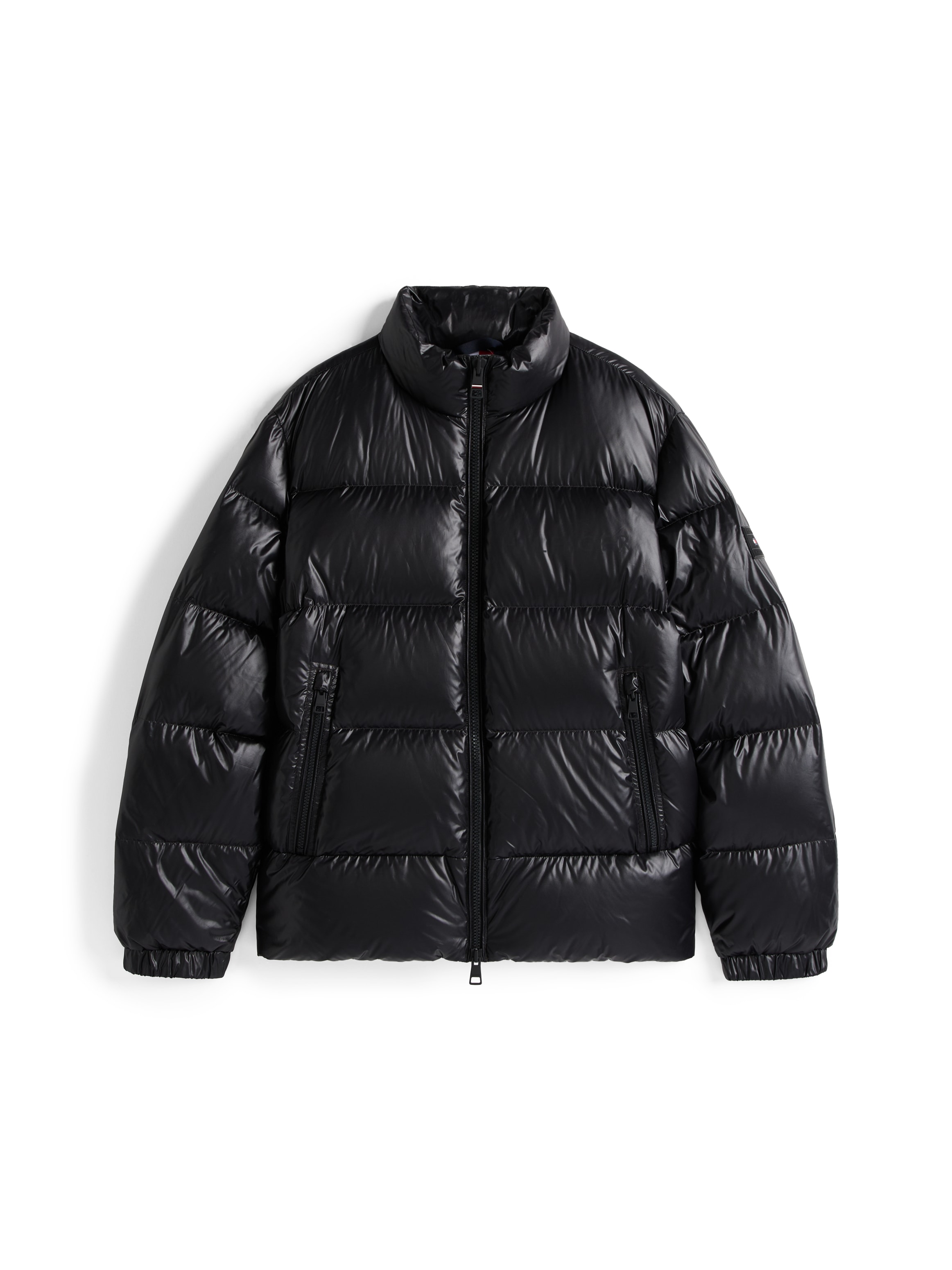 Tommy Hilfiger Veste matelassée »SHINY DOWN STAND PUFFER« Winterjacke, Outdoorjacke, glänzende Oberfläche
