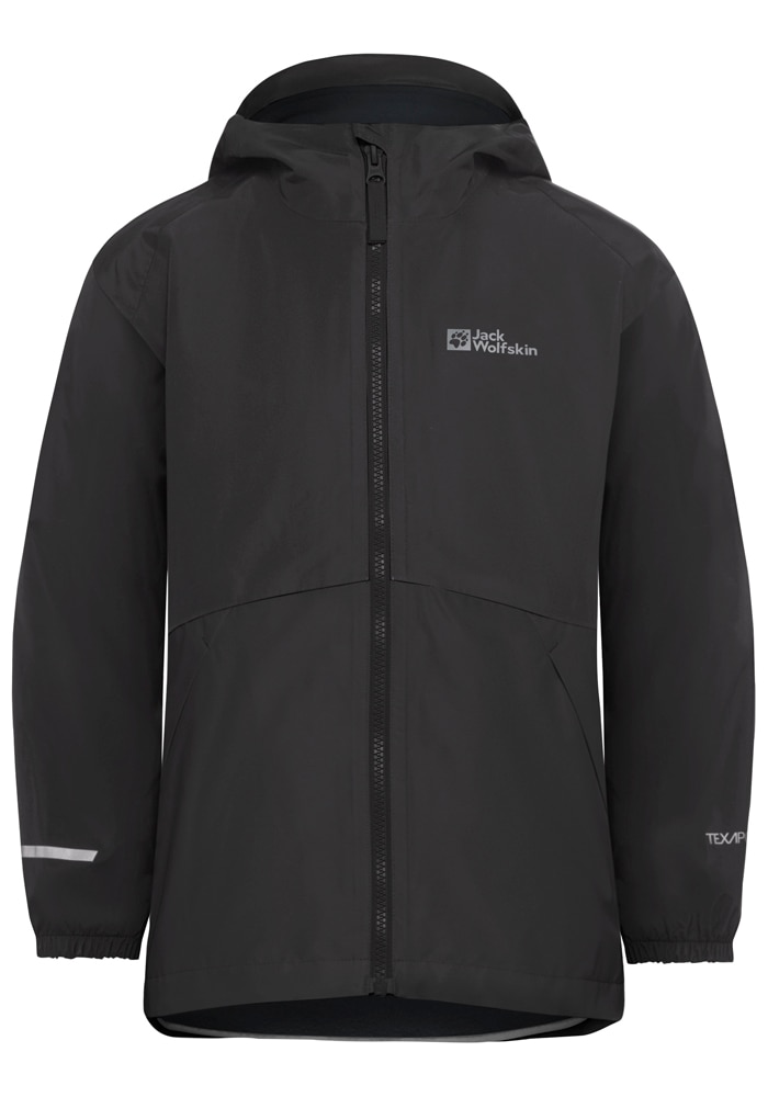 Jack Wolfskin 3-in-1-Funktionsjacke »ICELAND 3IN1 JACKET K« mit Kapuze für Kinder, mit fester Kapuze, atmungsaktiv, winddicht, wasserdicht