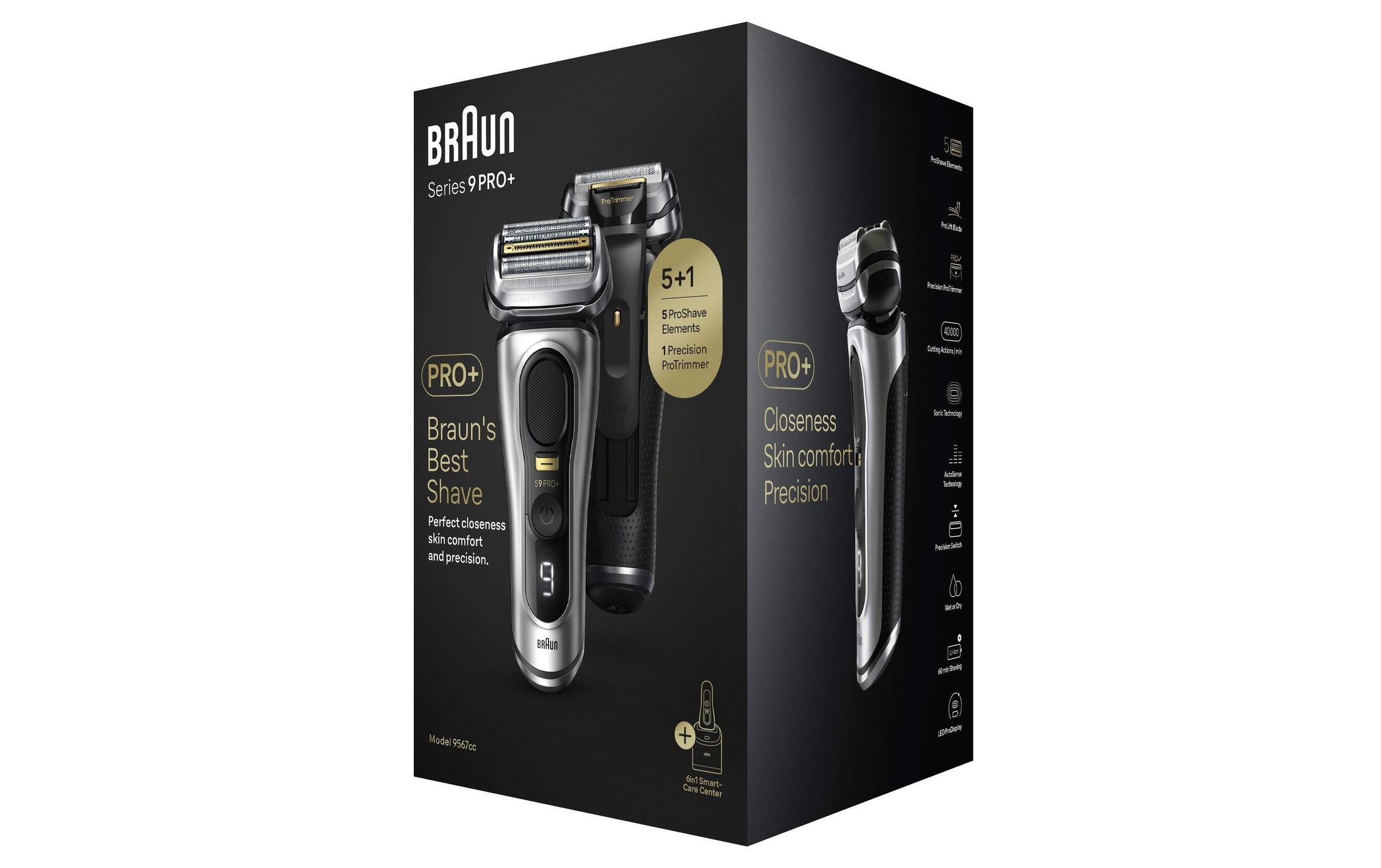 Braun Elektrorasierer »Series 9 Pro+ 9567cc mit Reinigungsstation«
