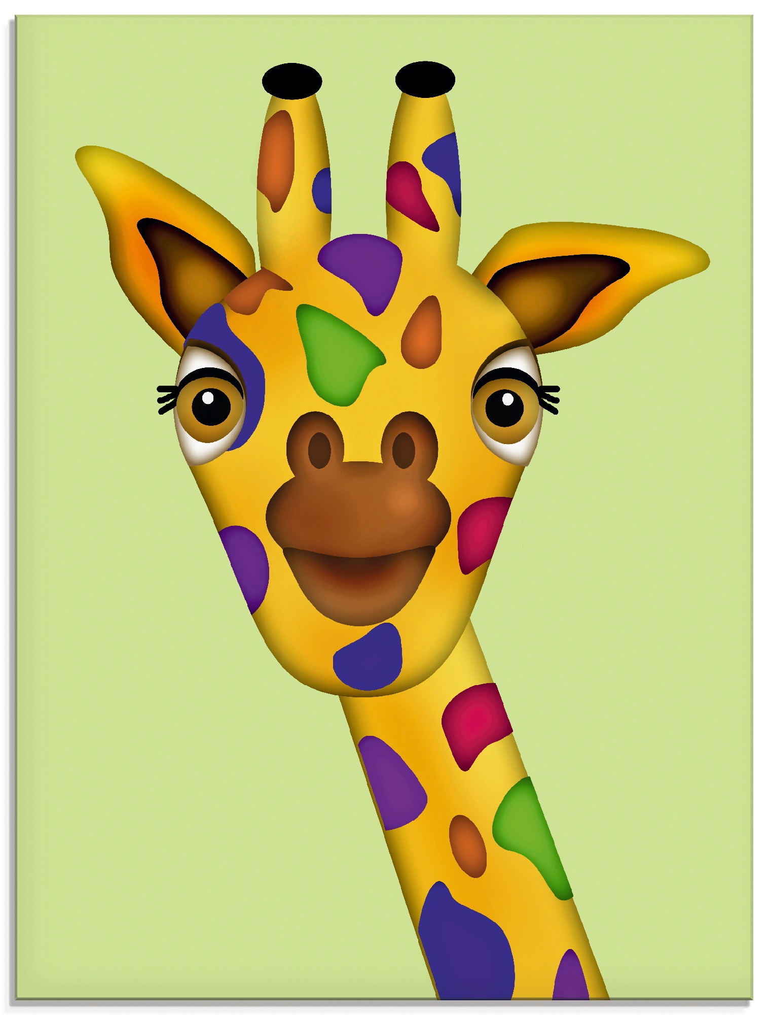 Image of Artland Glasbild »Bunte Giraffe«, Wildtiere, (1 St.) bei Ackermann Versand Schweiz