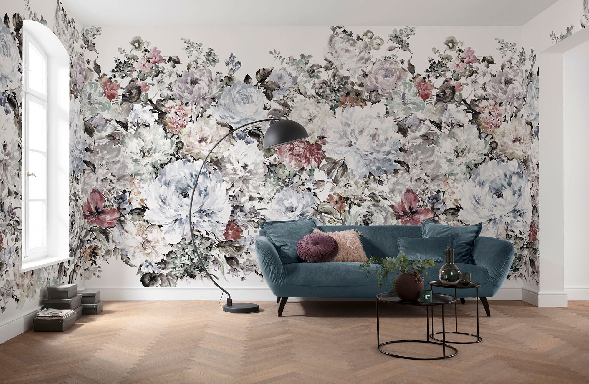 Komar Papier peint intissé »Digitaldruck Vlies -  Gentle Grace - Grösse 300 x 250 cm« imprimé Wohnzimmer, Schlafzimmer