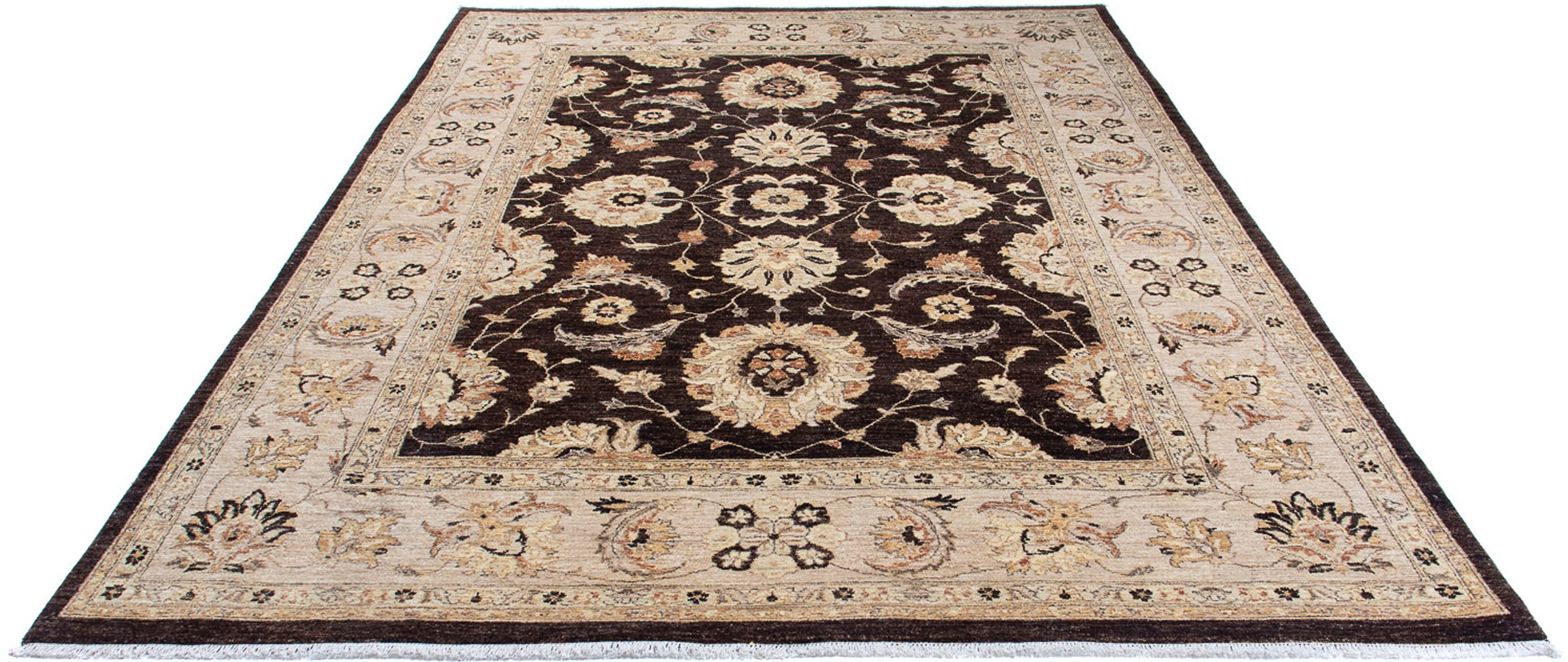 Image of morgenland Orientteppich »Ziegler - 338 x 241 cm - dunkelbraun«, rechteckig, 6 mm Höhe, Wohnzimmer, Handgeknüpft, Einzelstück mit Zertifikat bei Ackermann Versand Schweiz