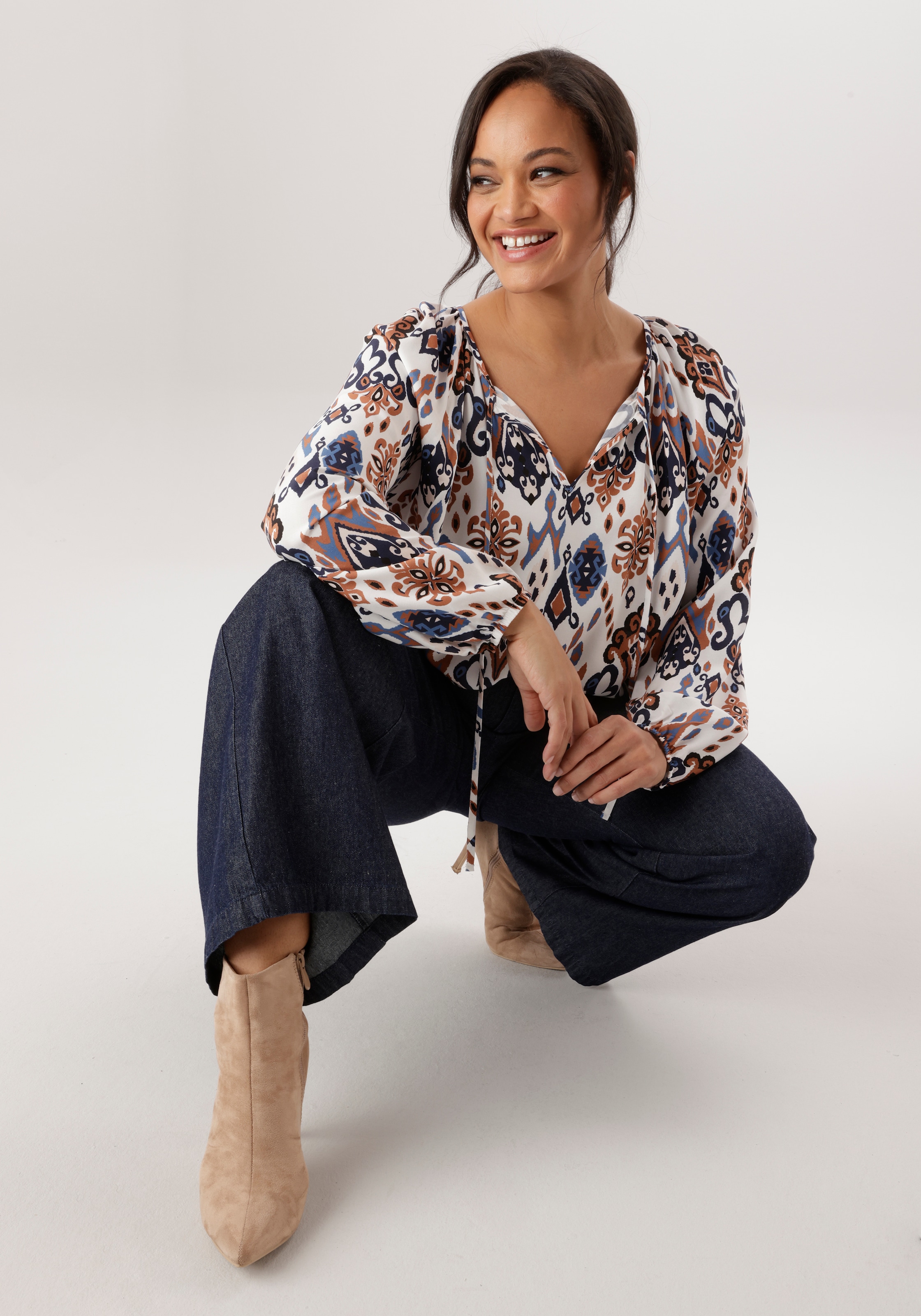 Aniston PLUS Blouse à enfiler in Ethnodruck - NEUE KOLLEKTION