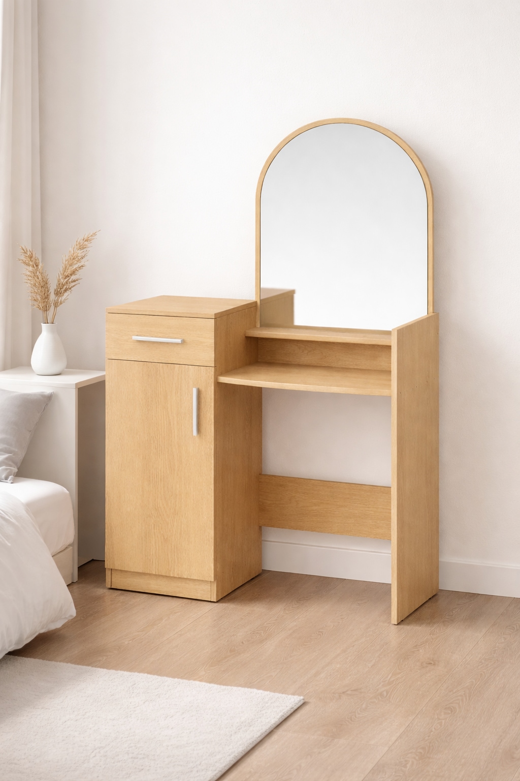 GOODproduct Coiffeuse »Trympo 1, Kosmetiktisch, Frisiertisch, Schminkkommode, Toilettentisch« Coiffeuse avec miroir et rangement (1 tiroir, 1 porte)