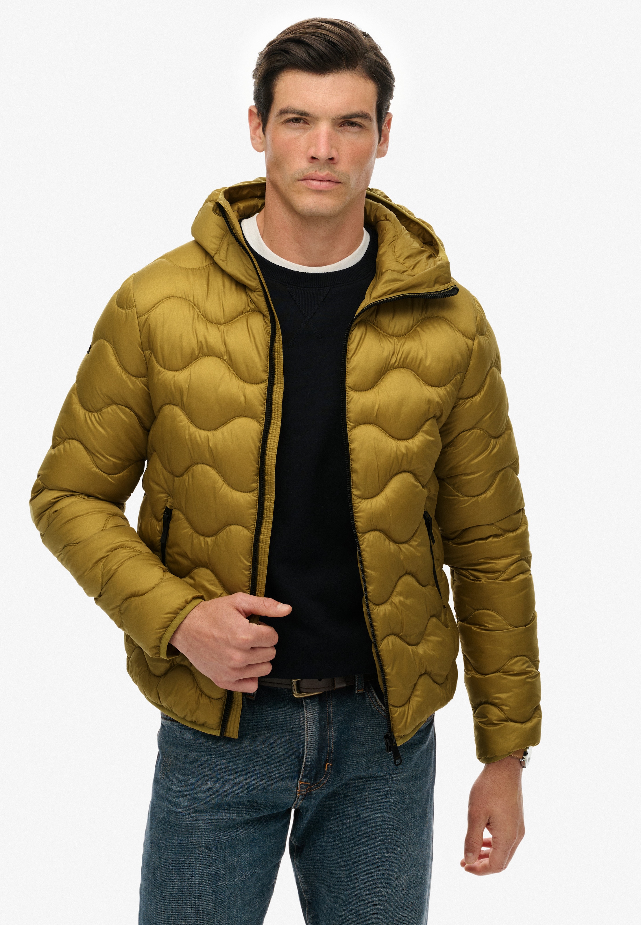 Superdry Veste matelassée »HOODED QUILTED WAVE PADDED JKT« mit Kapuze