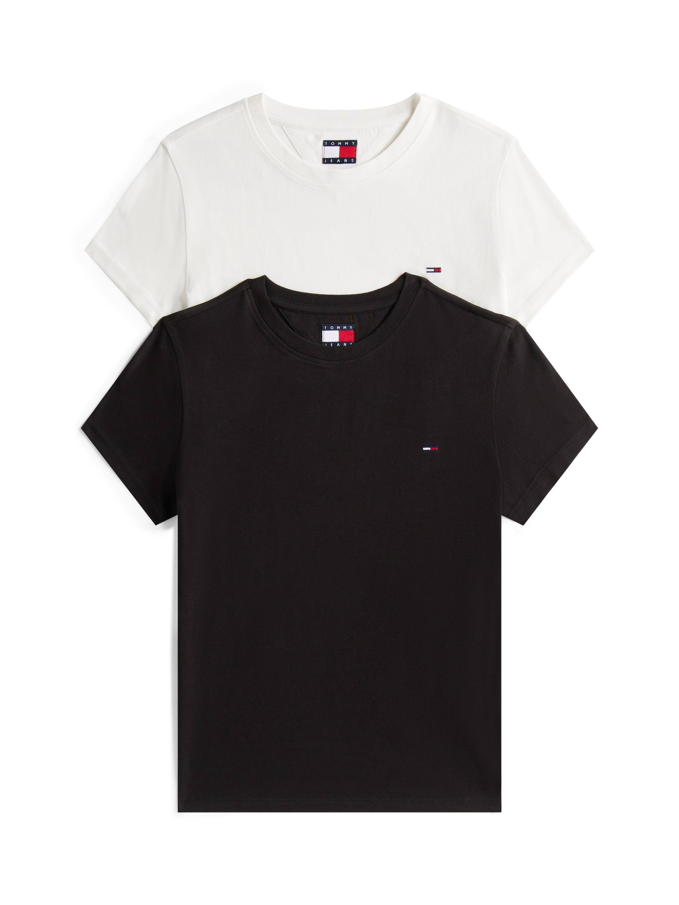 Image of Tommy Jeans T-Shirt "TJW 2PACK C-NECK TEE" Packung, 2er, 2 mit Logo-Stickerei