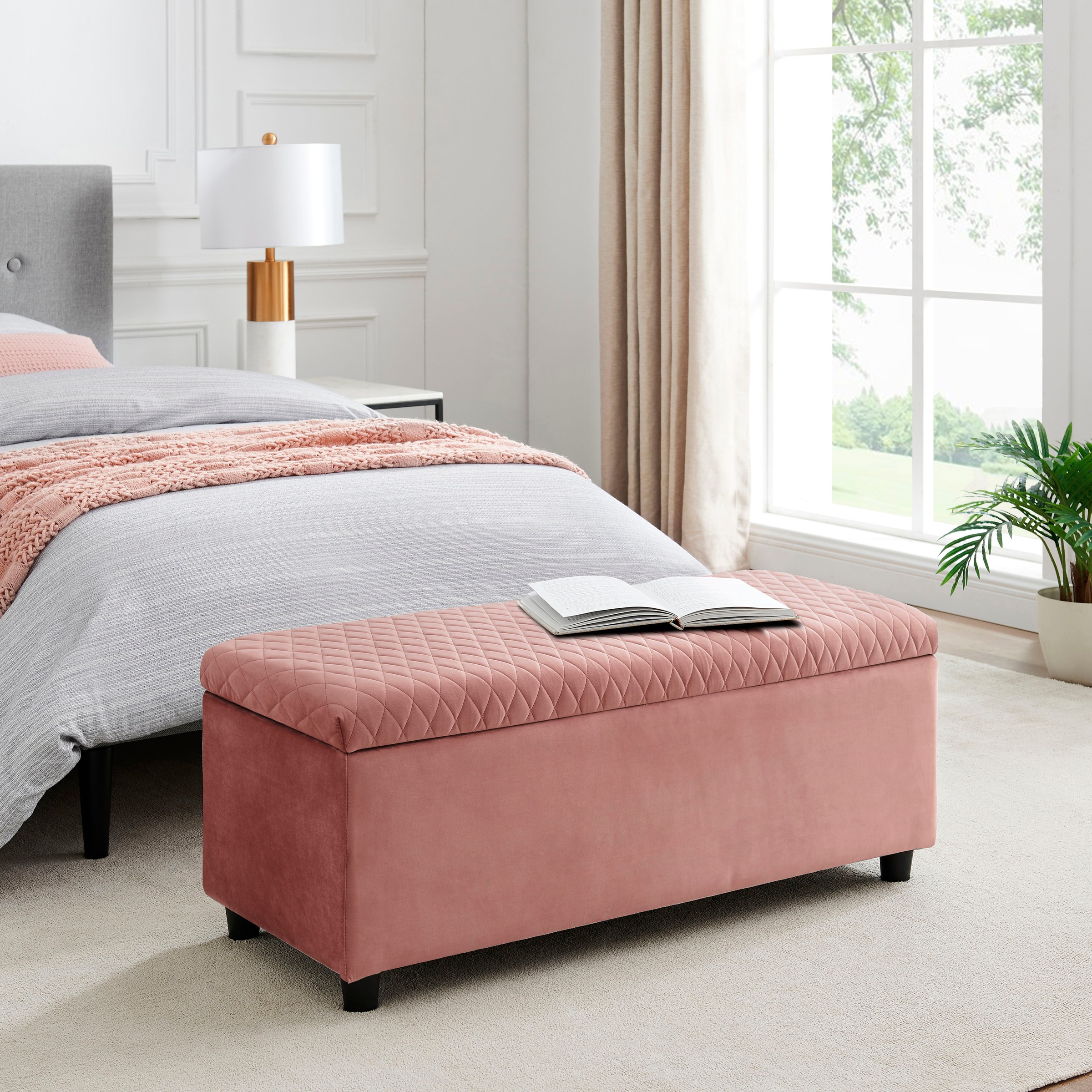 Image of Leonique Bettbank »Fabrice«, Sitzfläche gesteppt, mit Strauraum bei Ackermann Versand Schweiz