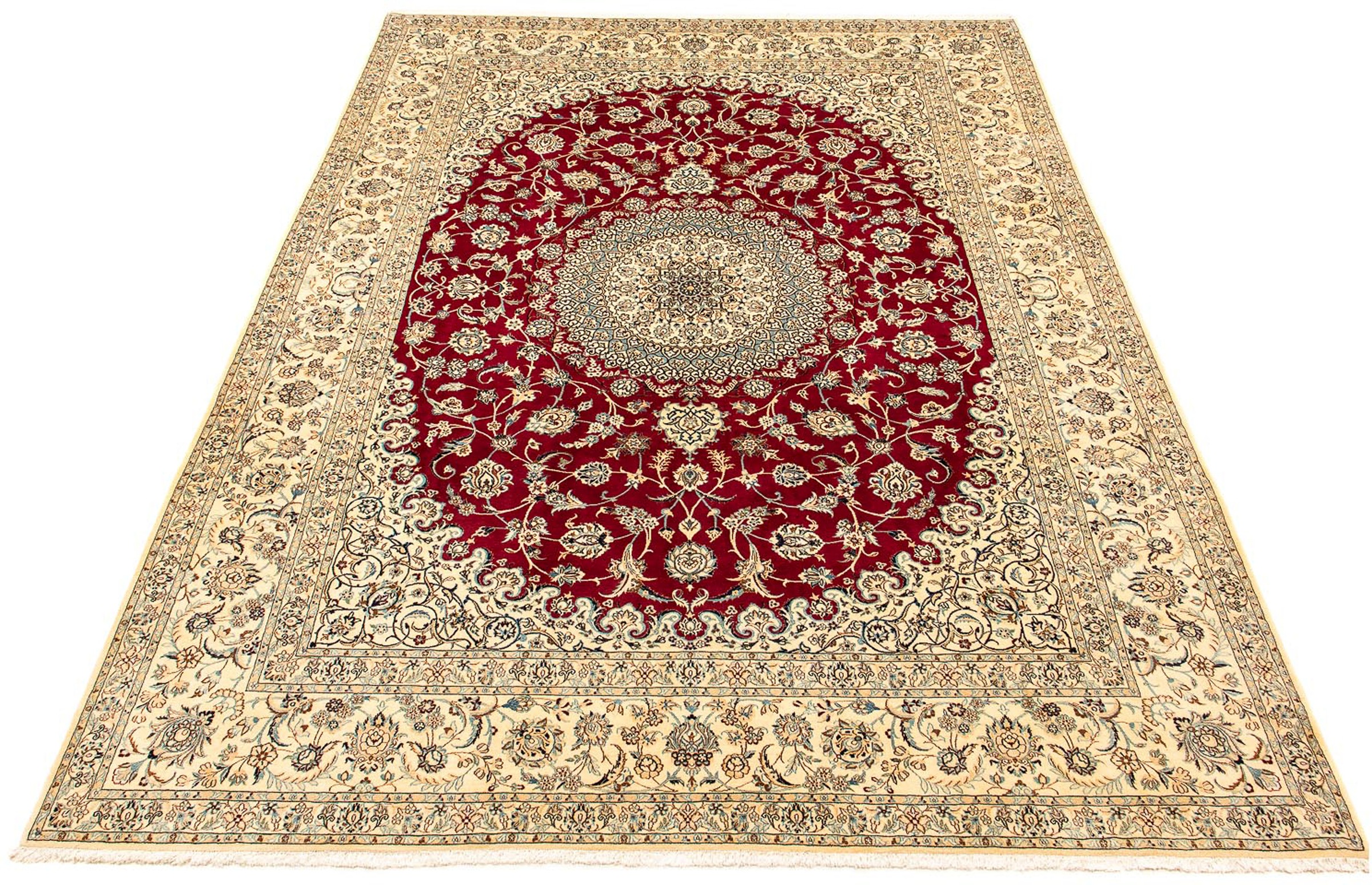 Image of morgenland Orientteppich »Perser - Nain - Royal - 408 x 300 cm - dunkelrot«, rechteckig, 10 mm Höhe, Wohnzimmer, Handgeknüpft, Einzelstück mit Zertifikat bei Ackermann Versand Schweiz