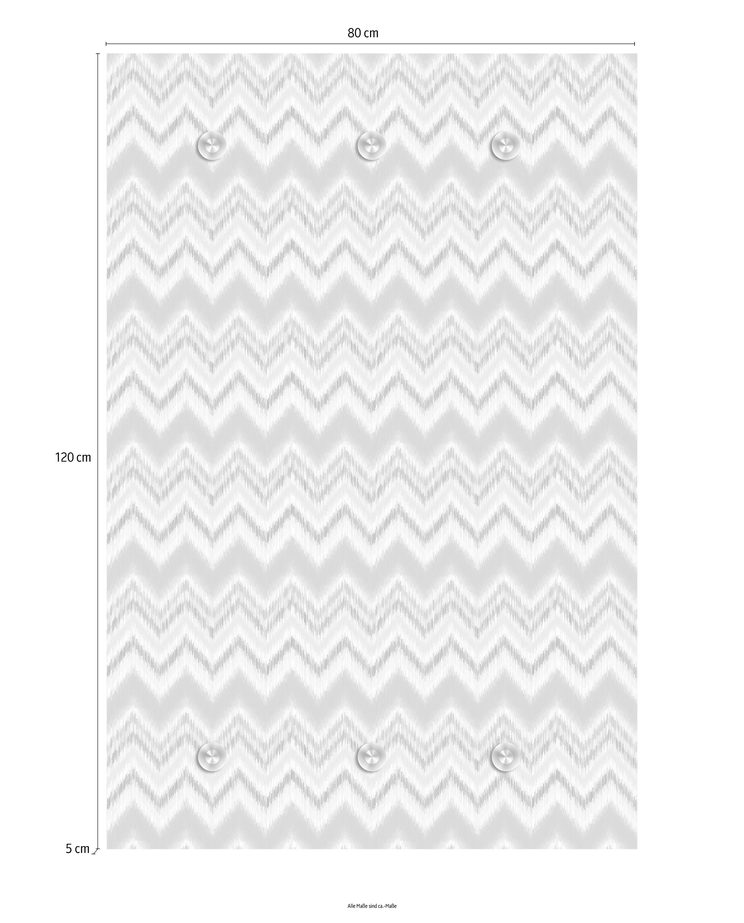 queence Barre de penderie »Streifen« mit 6 Haken, 80 x 120 cm