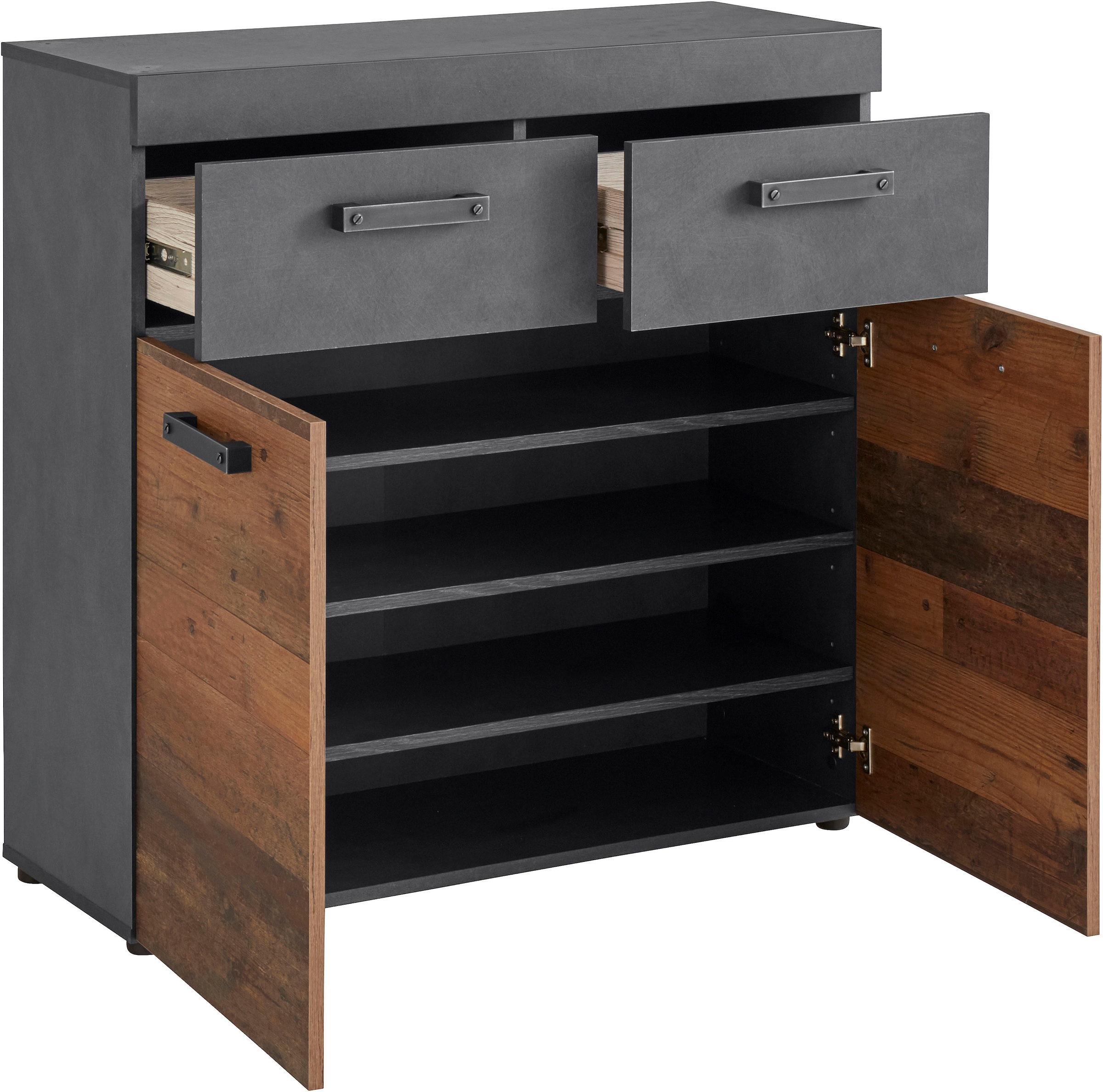 Home affaire Armoire à chaussures »Ilana« Schuhschrank für 16 Paar Schuhe - (B/T/H) 90/34/89 cm