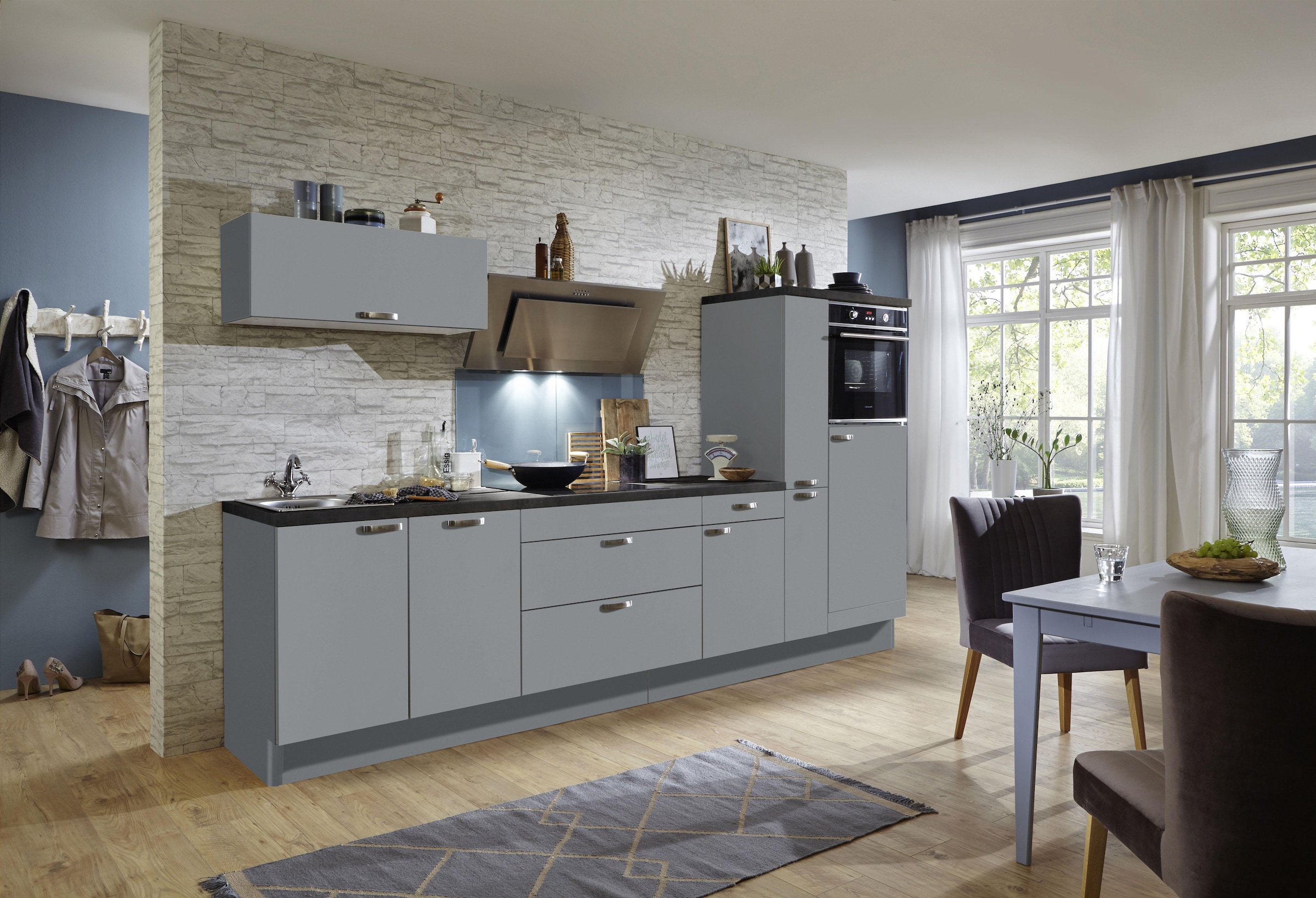 KOCHSTATION Küchenzeile »KS-Cara« Vollauszüge und Soft-Close-Funktion,  Breite 320 cm